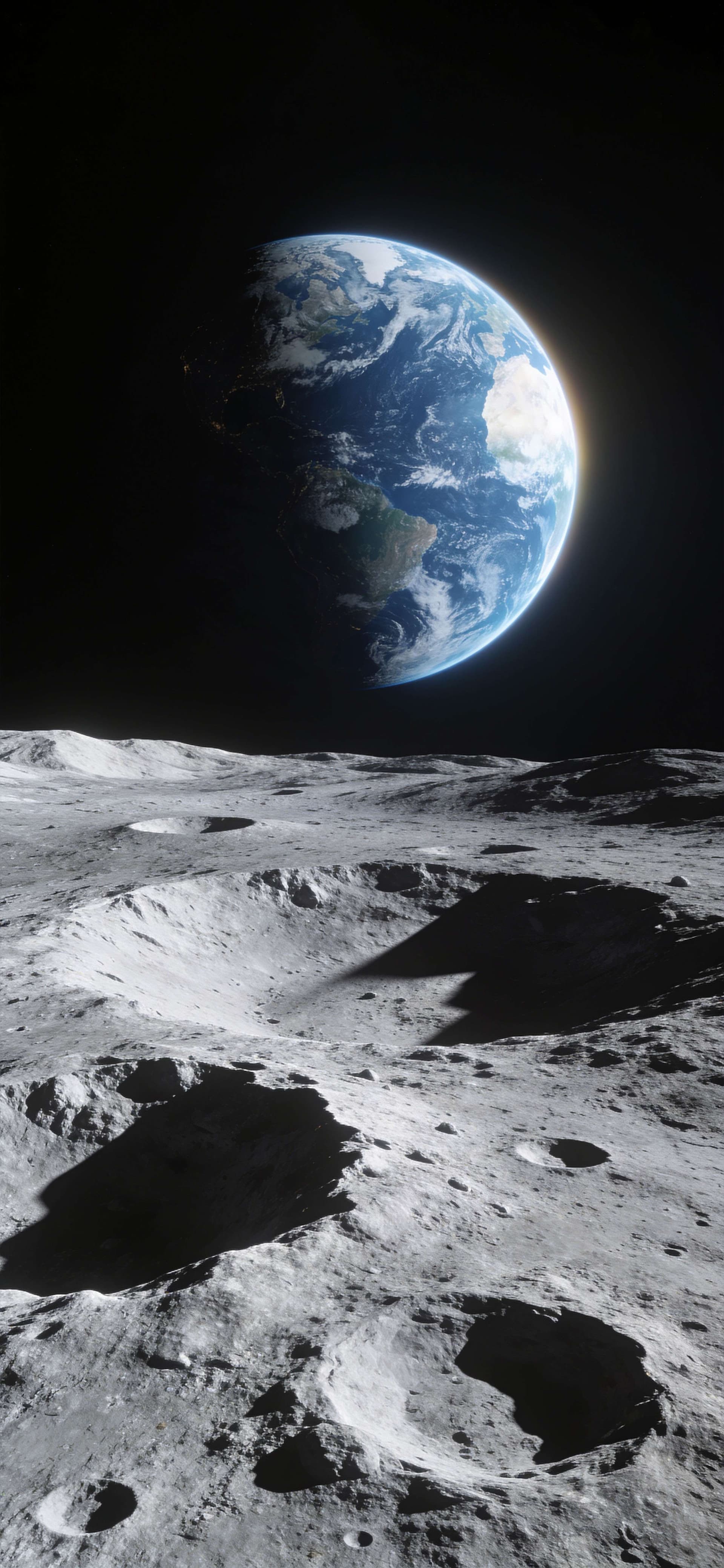 Earthrise from Moon - Pro phone wallpaper