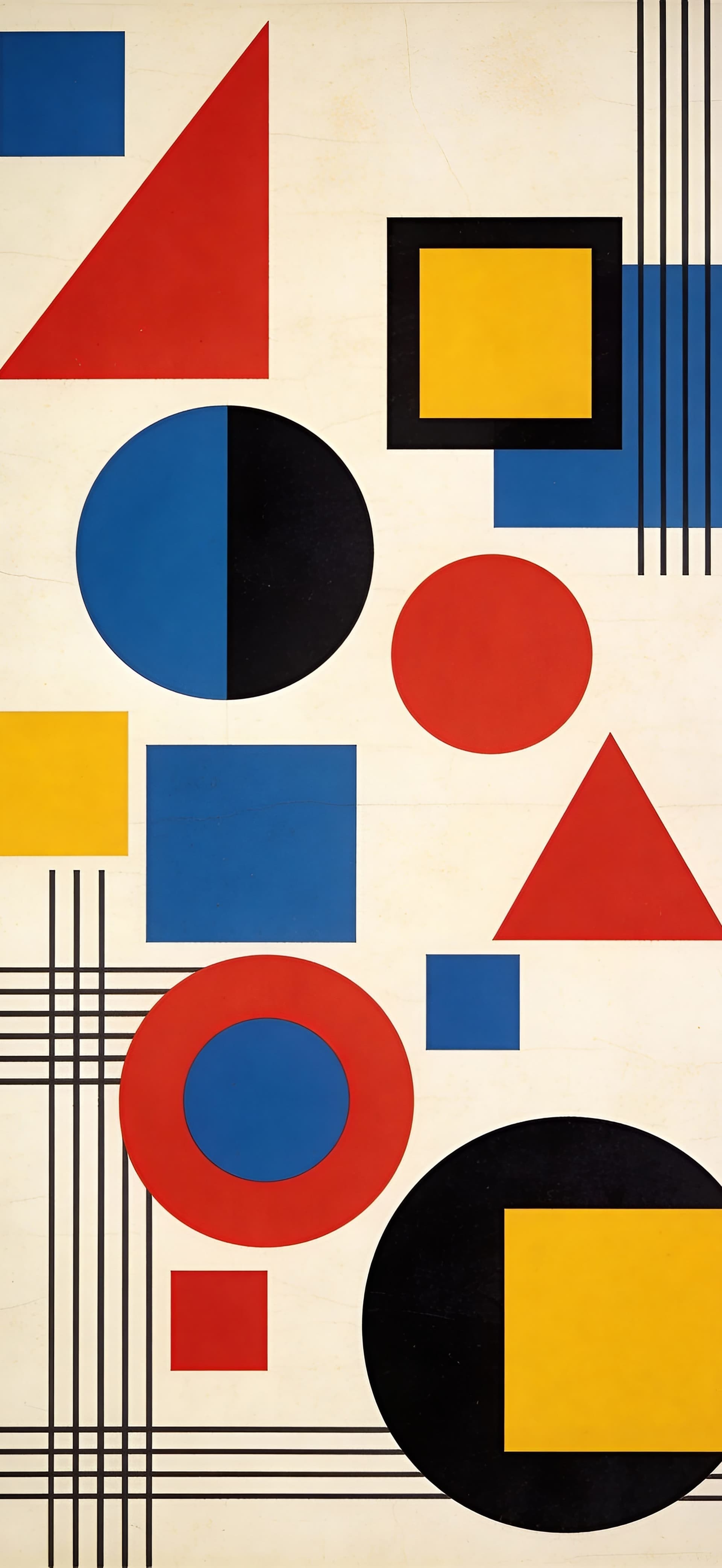 Geometric Color Blocks - free phone wallpaper
