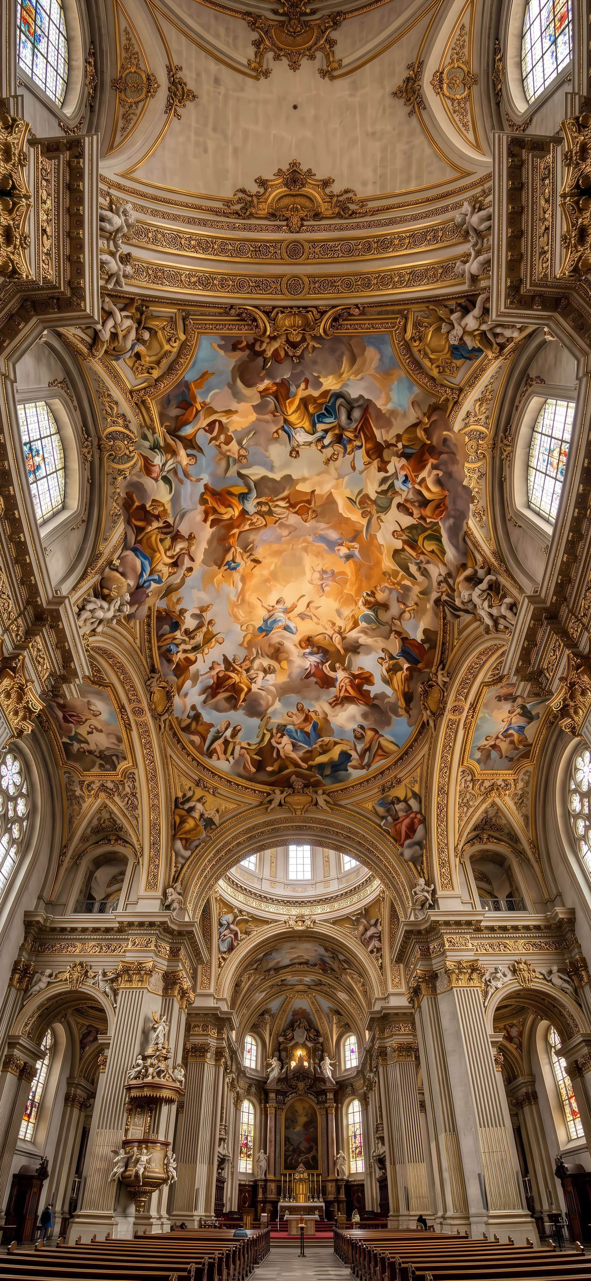 Grand Baroque Ceiling - Pro phone wallpaper