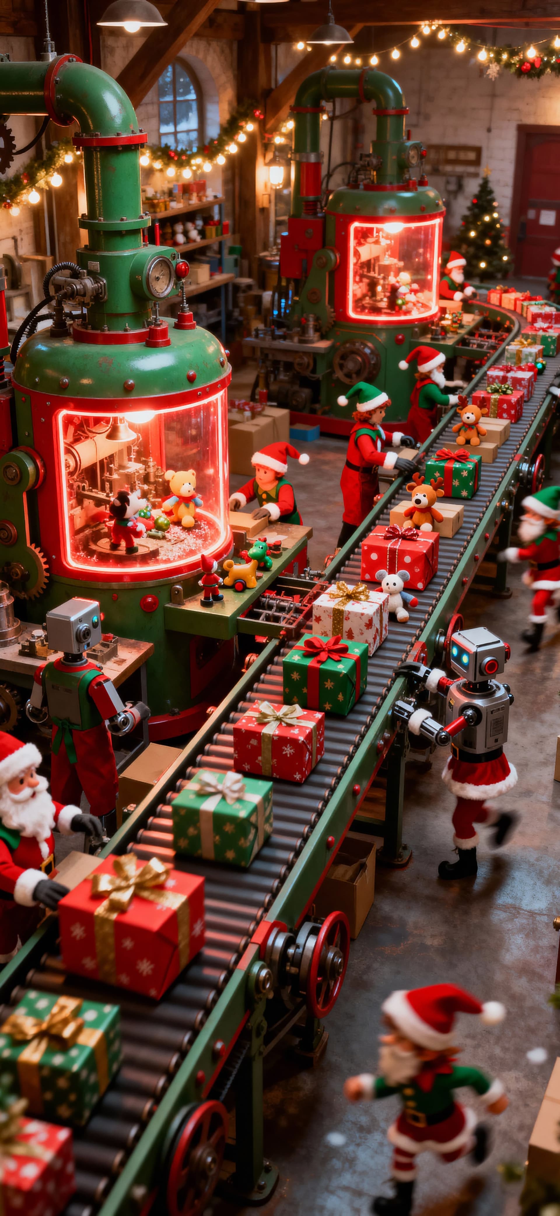 Christmas Presents and Joy Factory 5 - free phone wallpaper