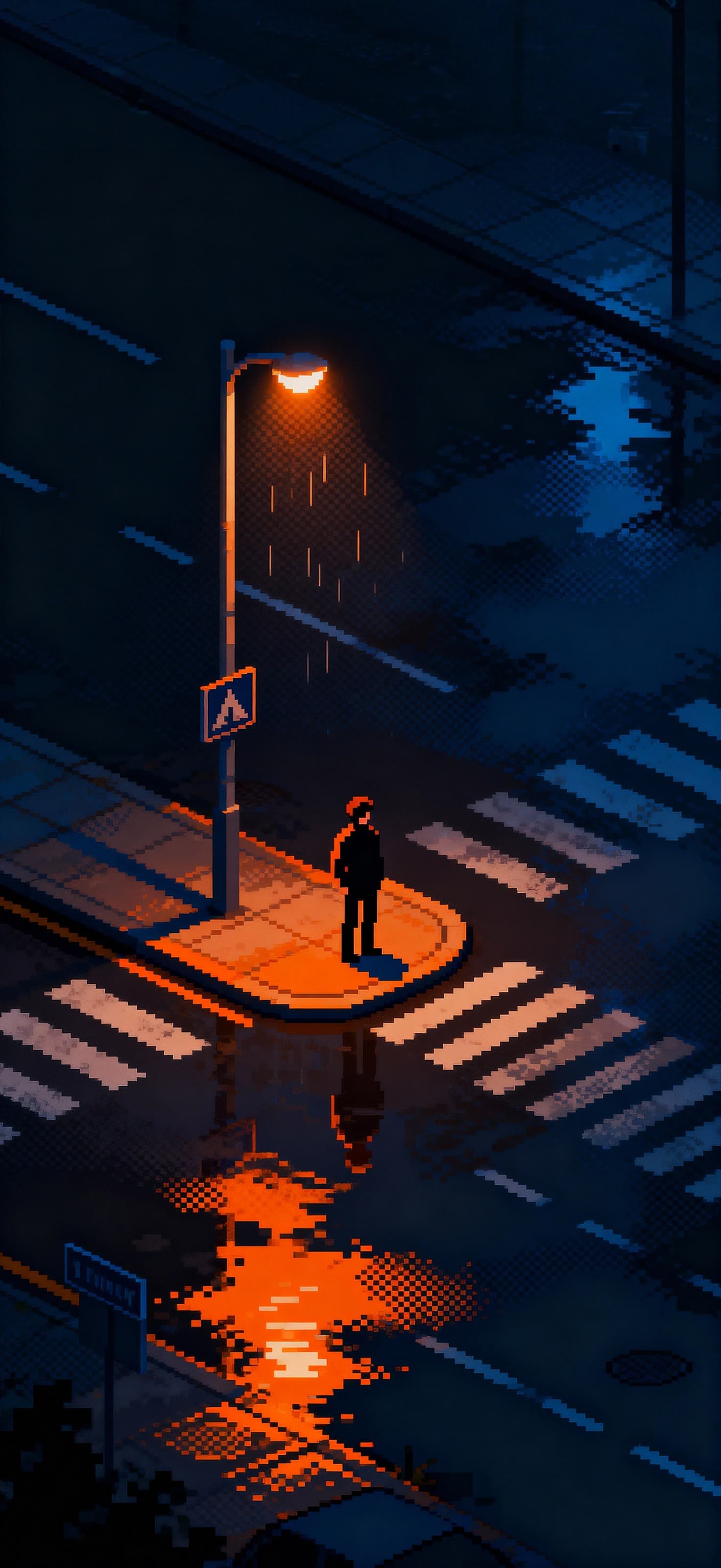 Neon Rain 1 - Pro phone wallpaper