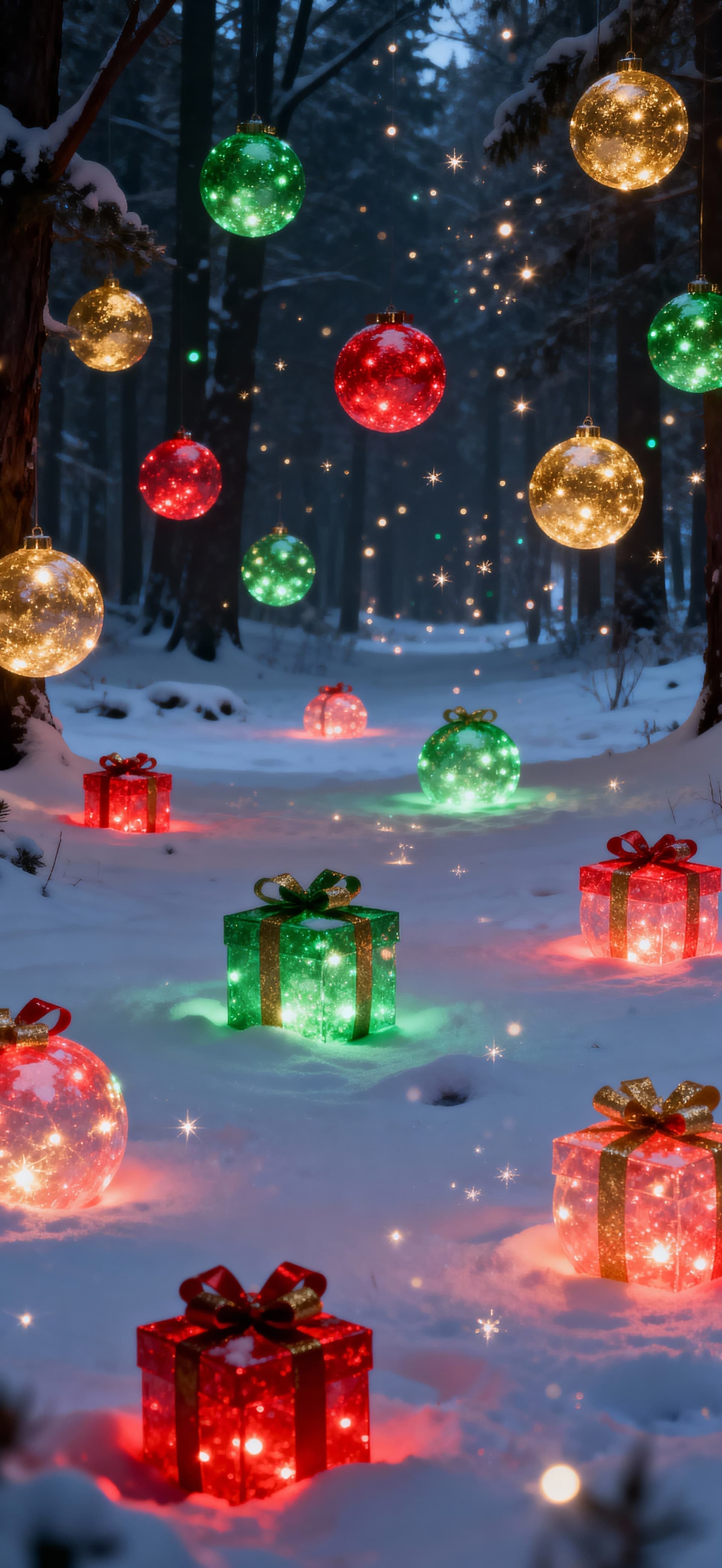 Forest decorations and presents 2 - free phone wallpaper