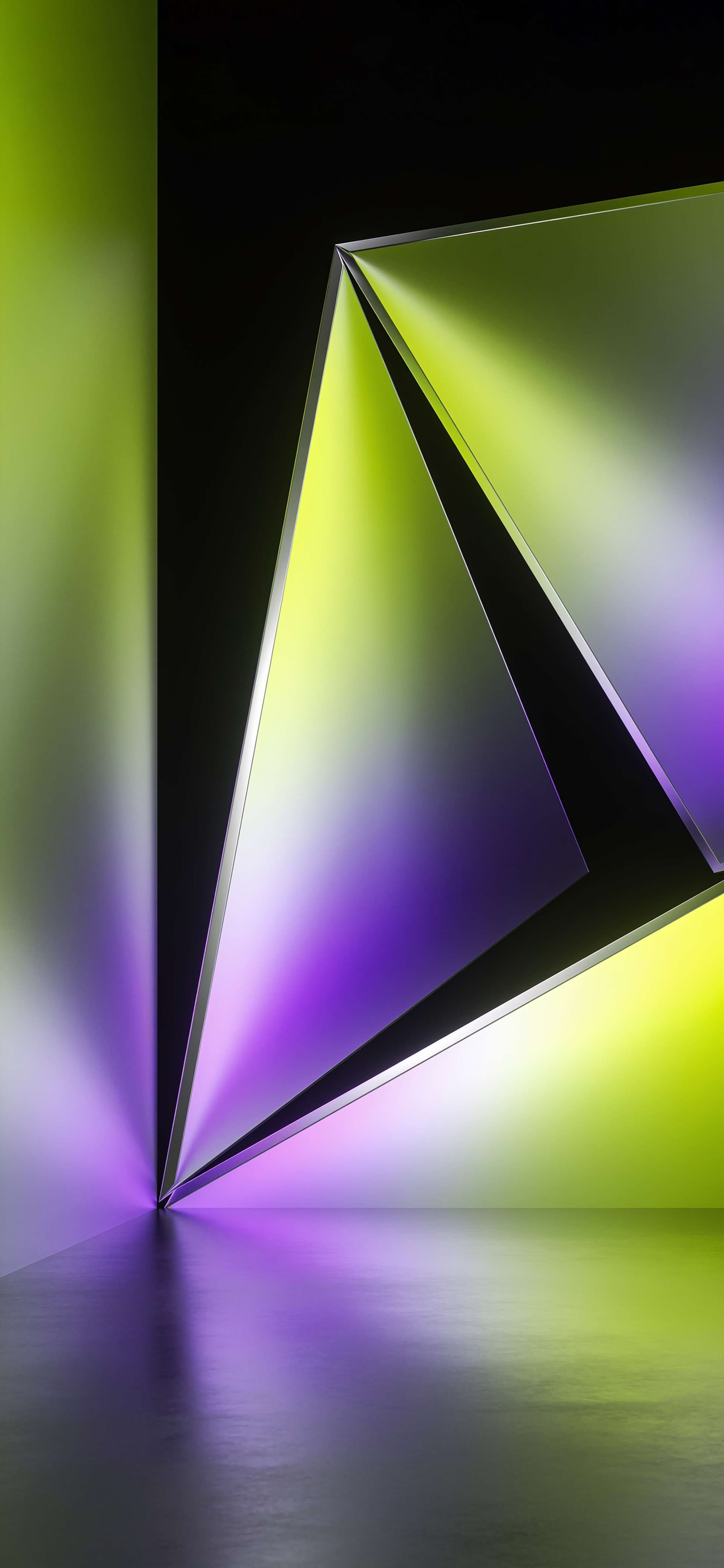 Prismatic Geometric Corner - free phone wallpaper