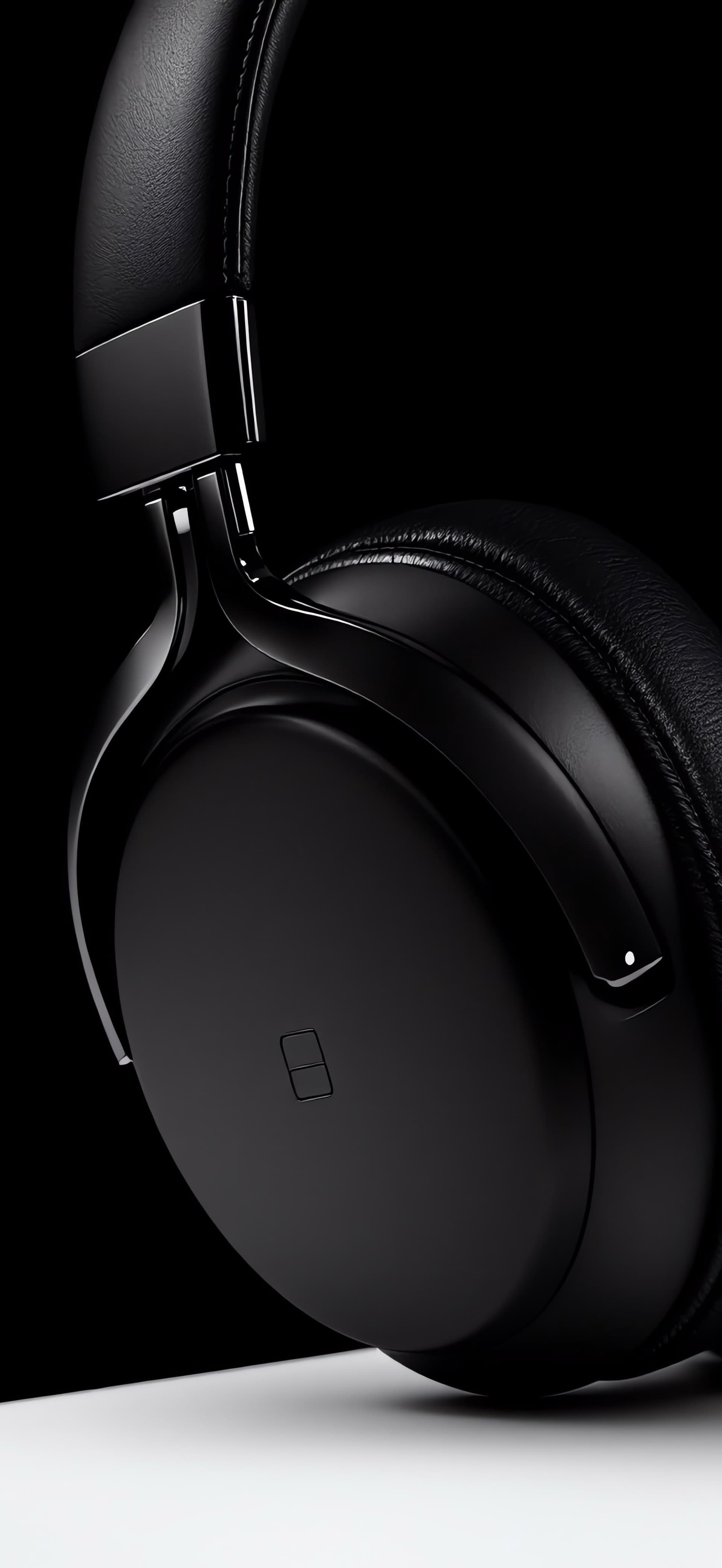 Sleek Black Headphones - free phone wallpaper