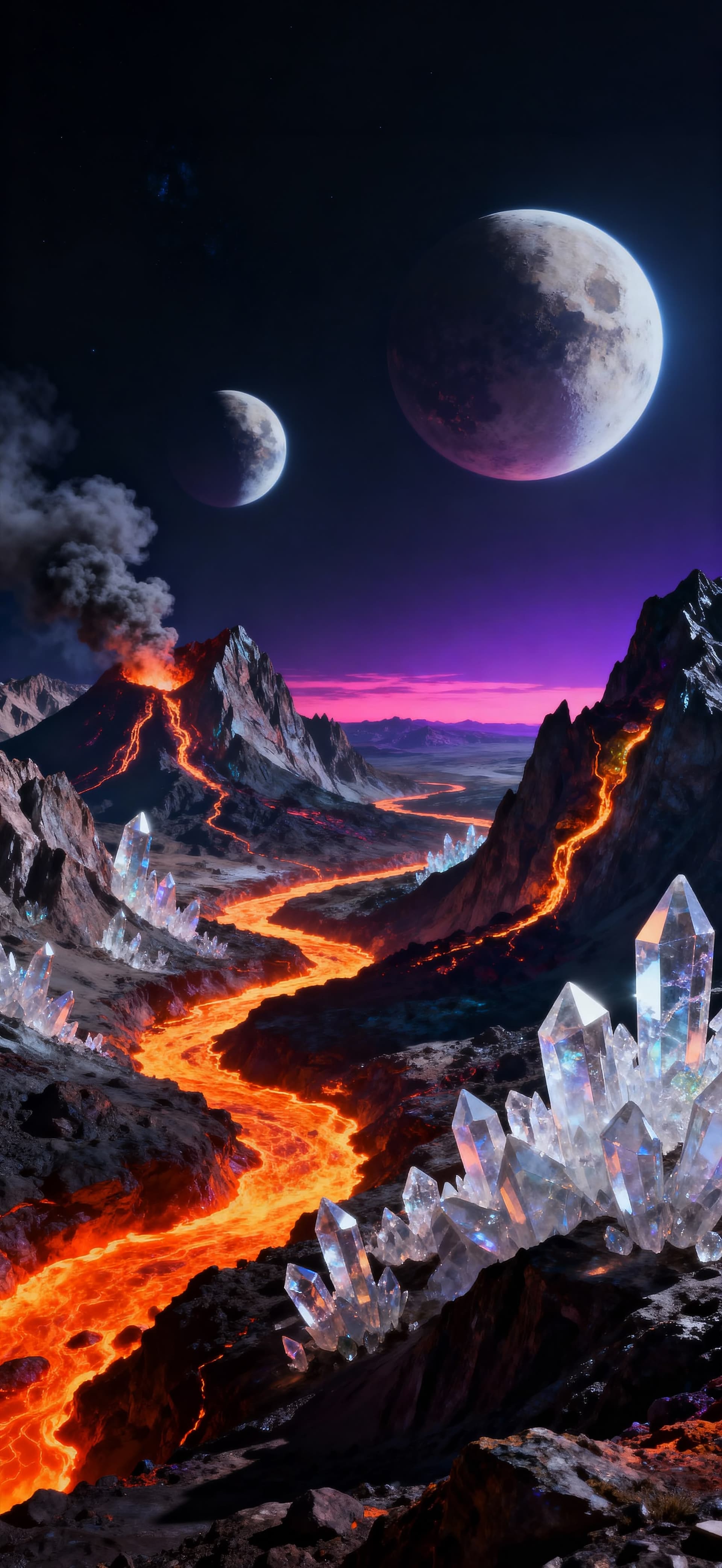 Crystal Lava Valley 2 - free phone wallpaper