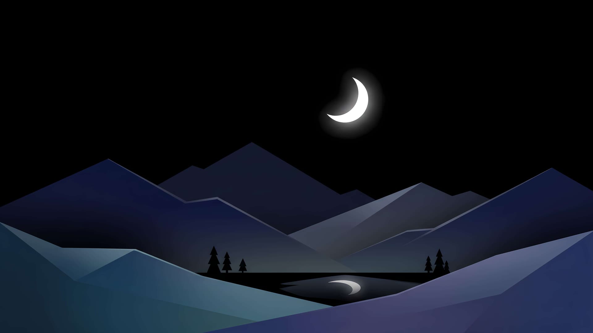 Crescent Mountain Lake - Pro desktop wallpaper