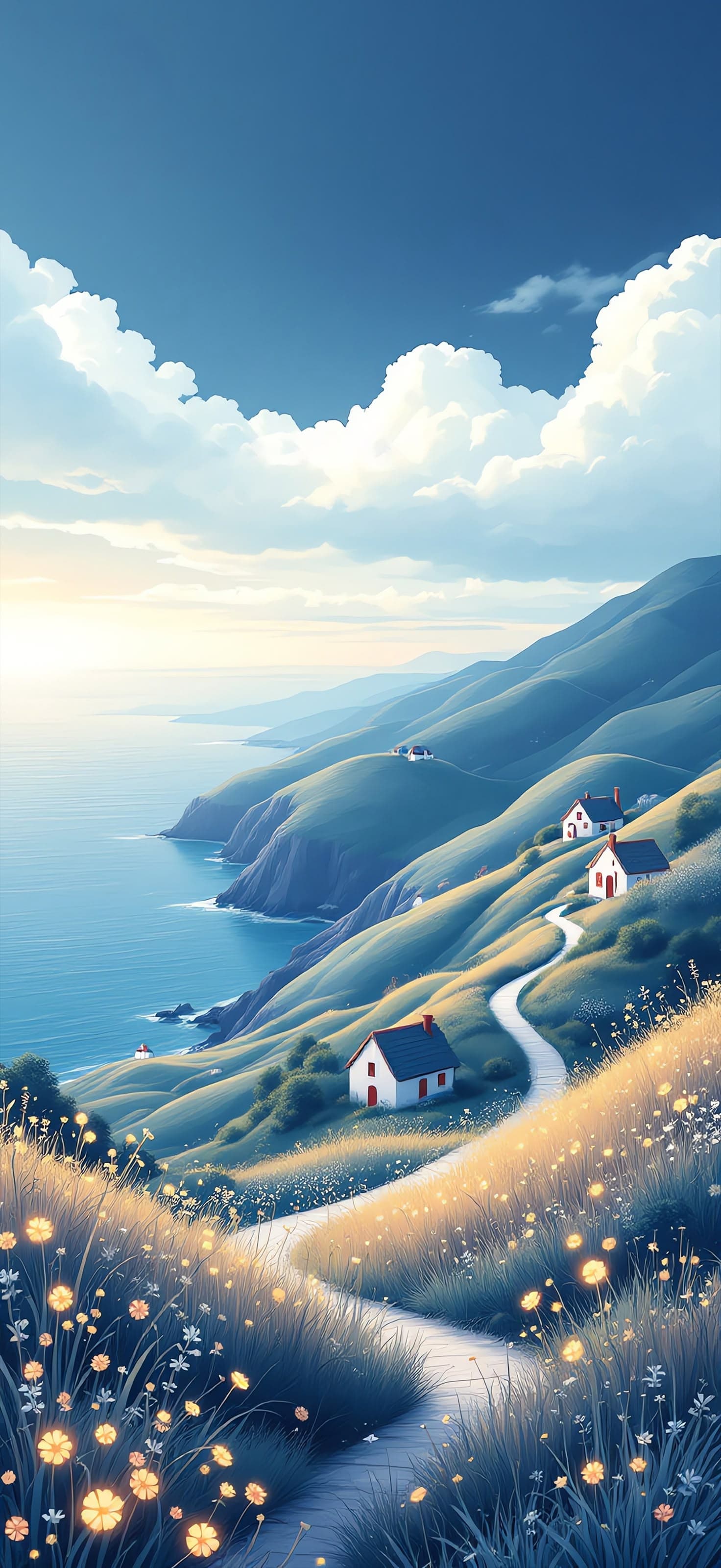 Seaside Glow 3 - free phone wallpaper