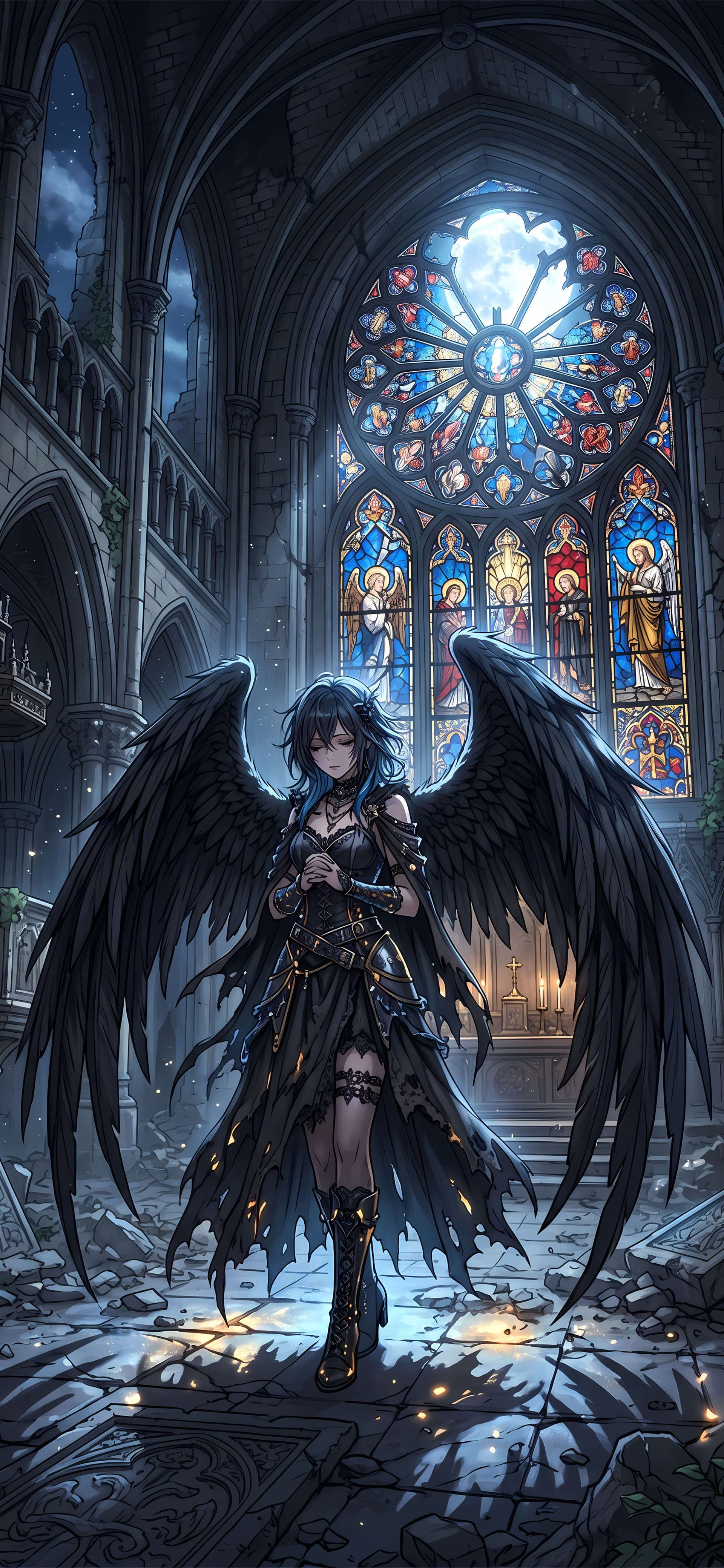 Gothic Angel Sanctuary - free phone wallpaper