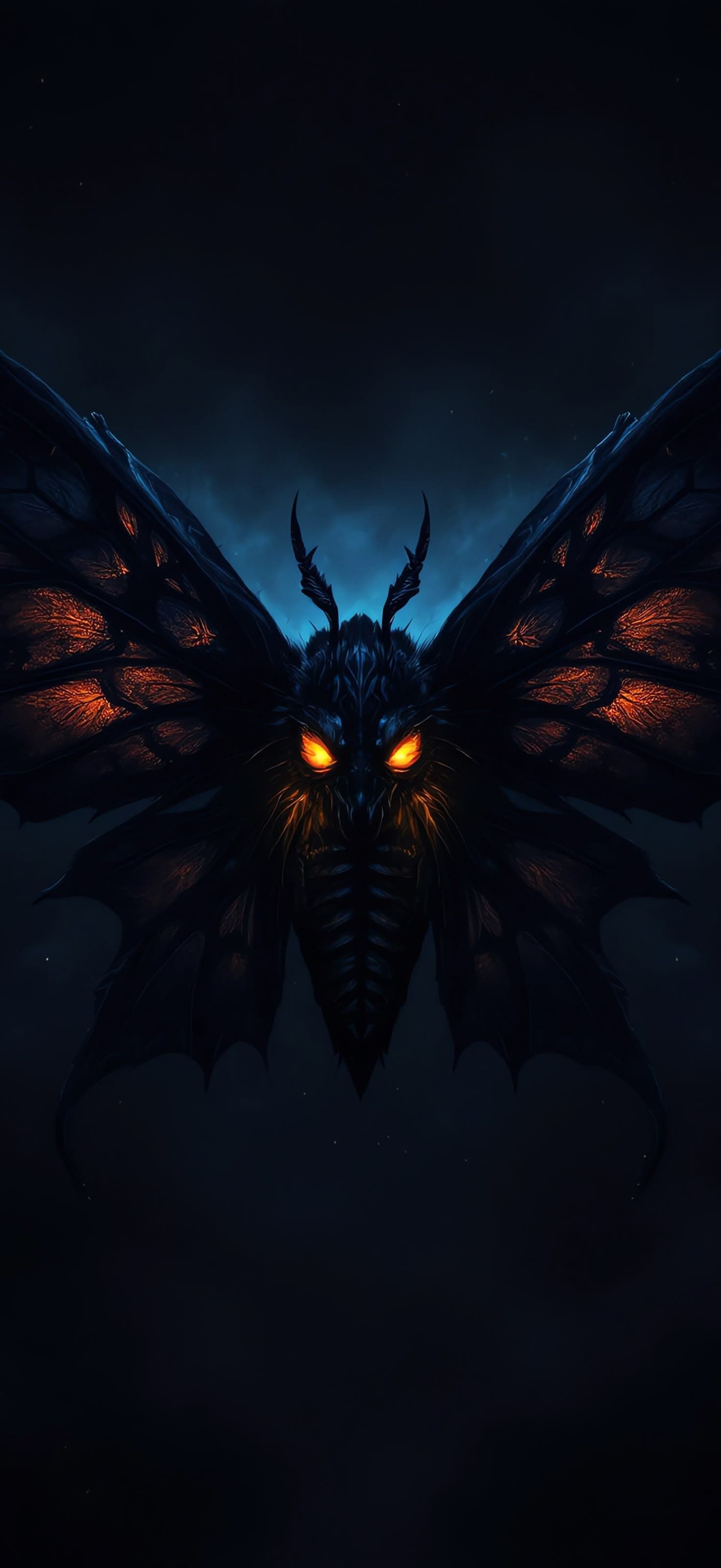 Infernal Flame Moth - Pro phone wallpaper