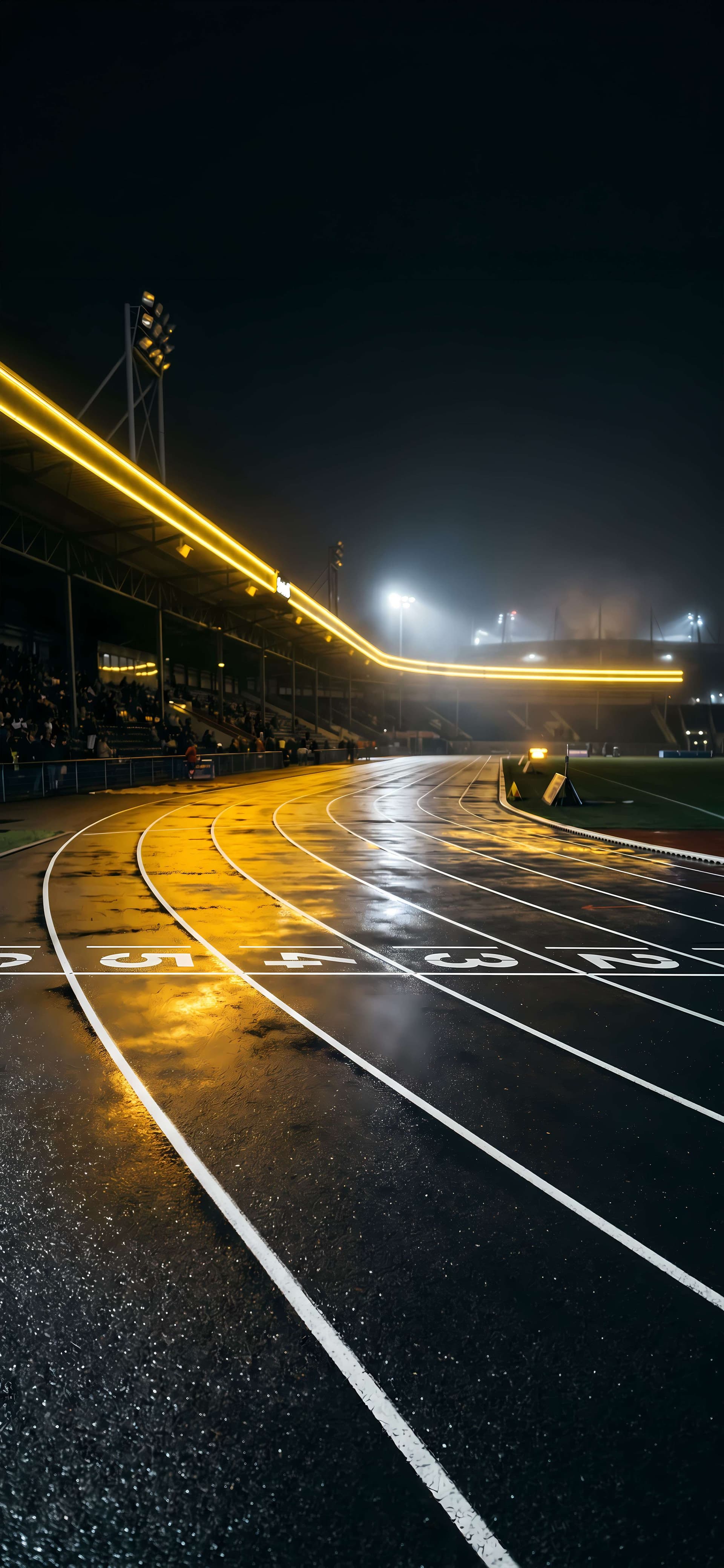 Night Track Glow - free phone wallpaper