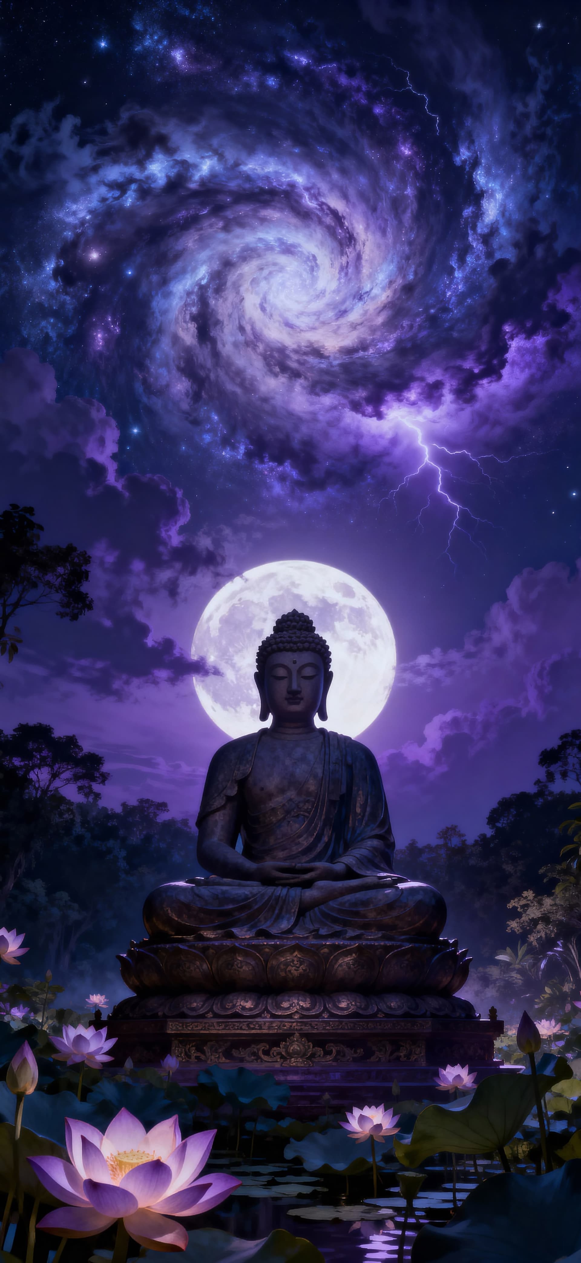 Lotus Moon Serenity 3 - Pro phone wallpaper