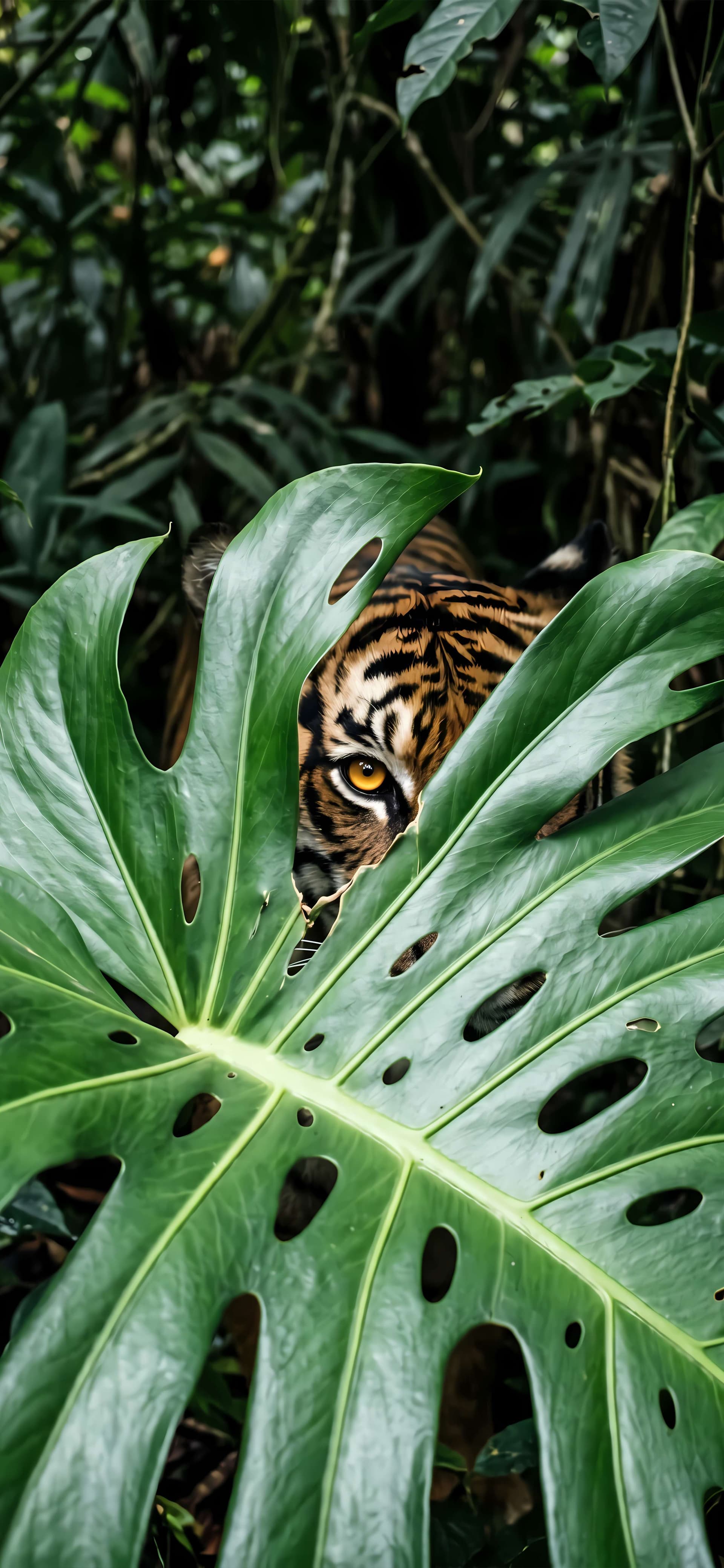 Jungle Tiger Gaze - Pro phone wallpaper