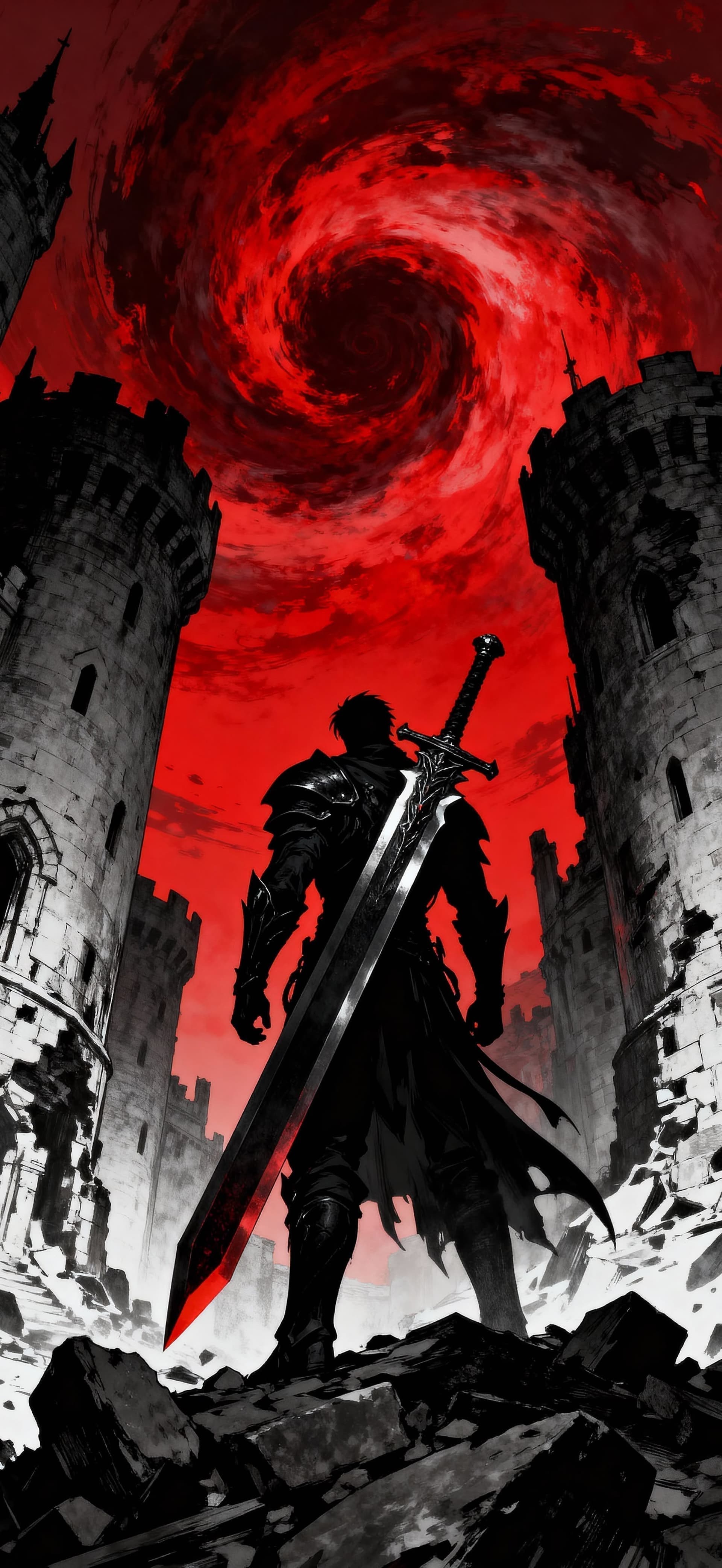 Crimson Vortex Knight 2 - Pro phone wallpaper