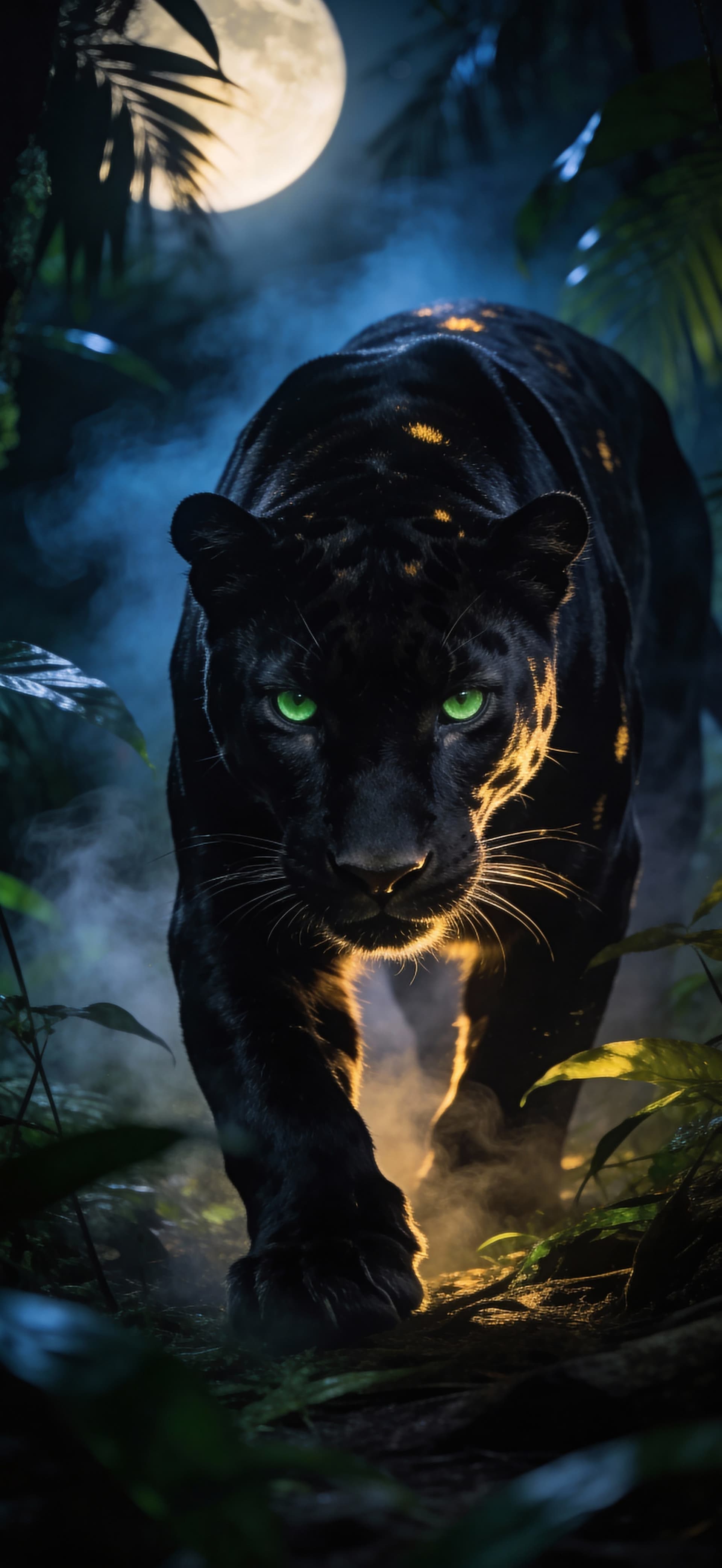 Panther Jungle Night - free phone wallpaper