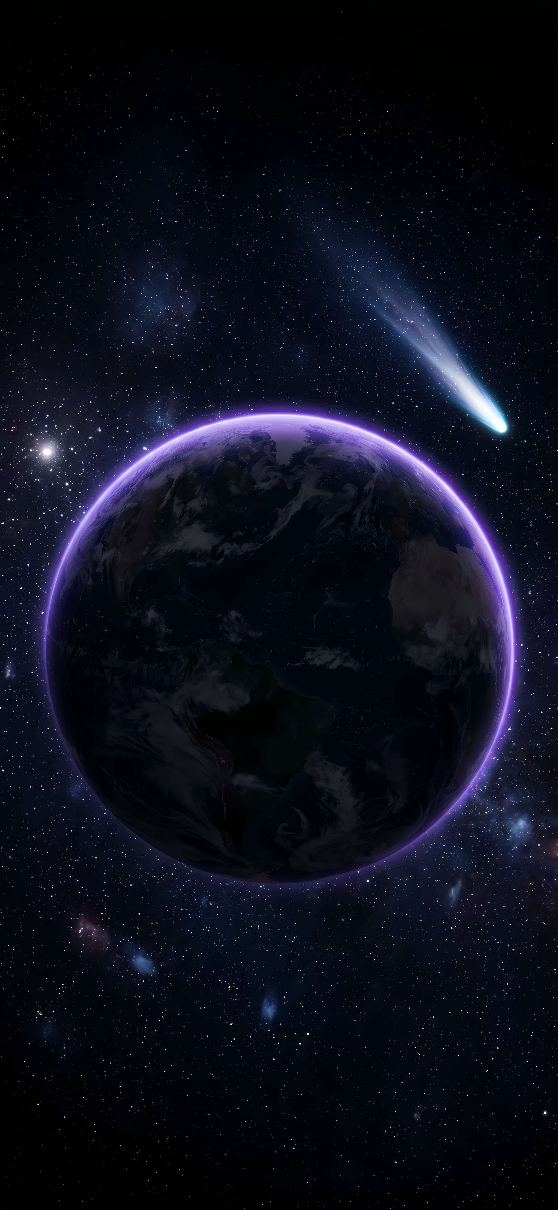 Cosmic Purple Planet 2 - free phone wallpaper