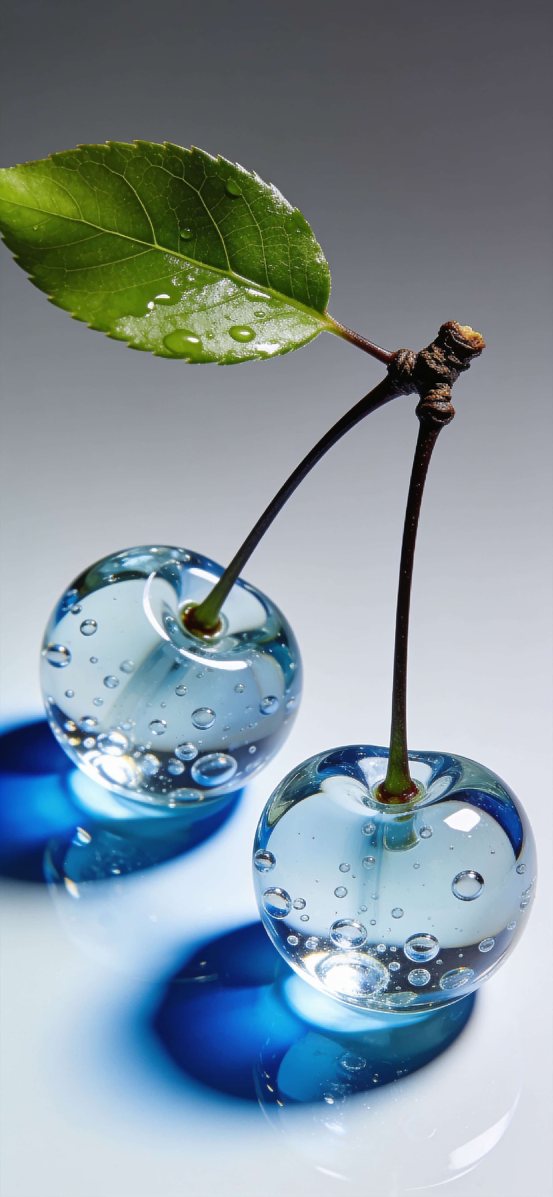 Glass Cherries - free phone wallpaper