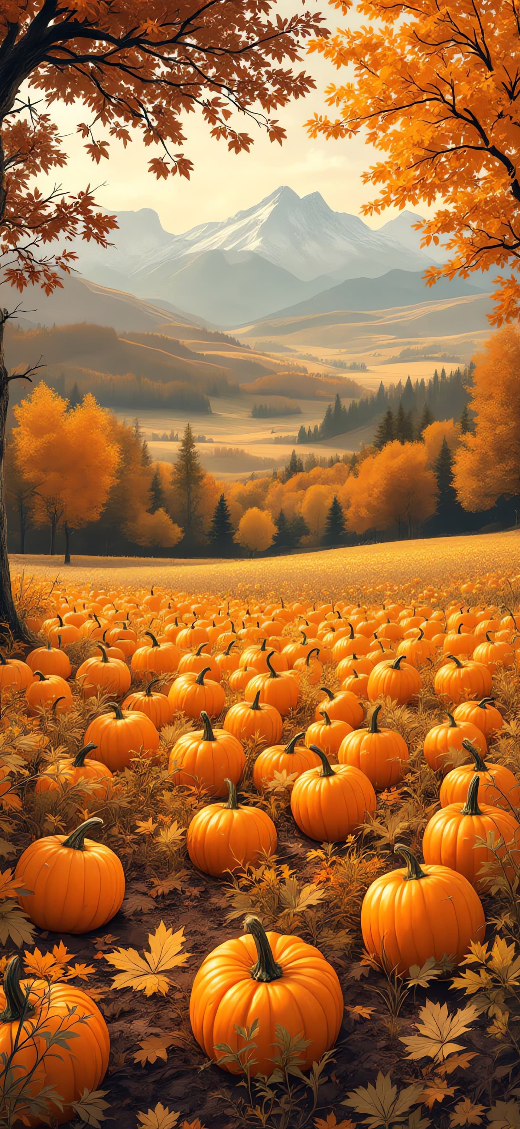 Pumpkin Valley 1 - free phone wallpaper