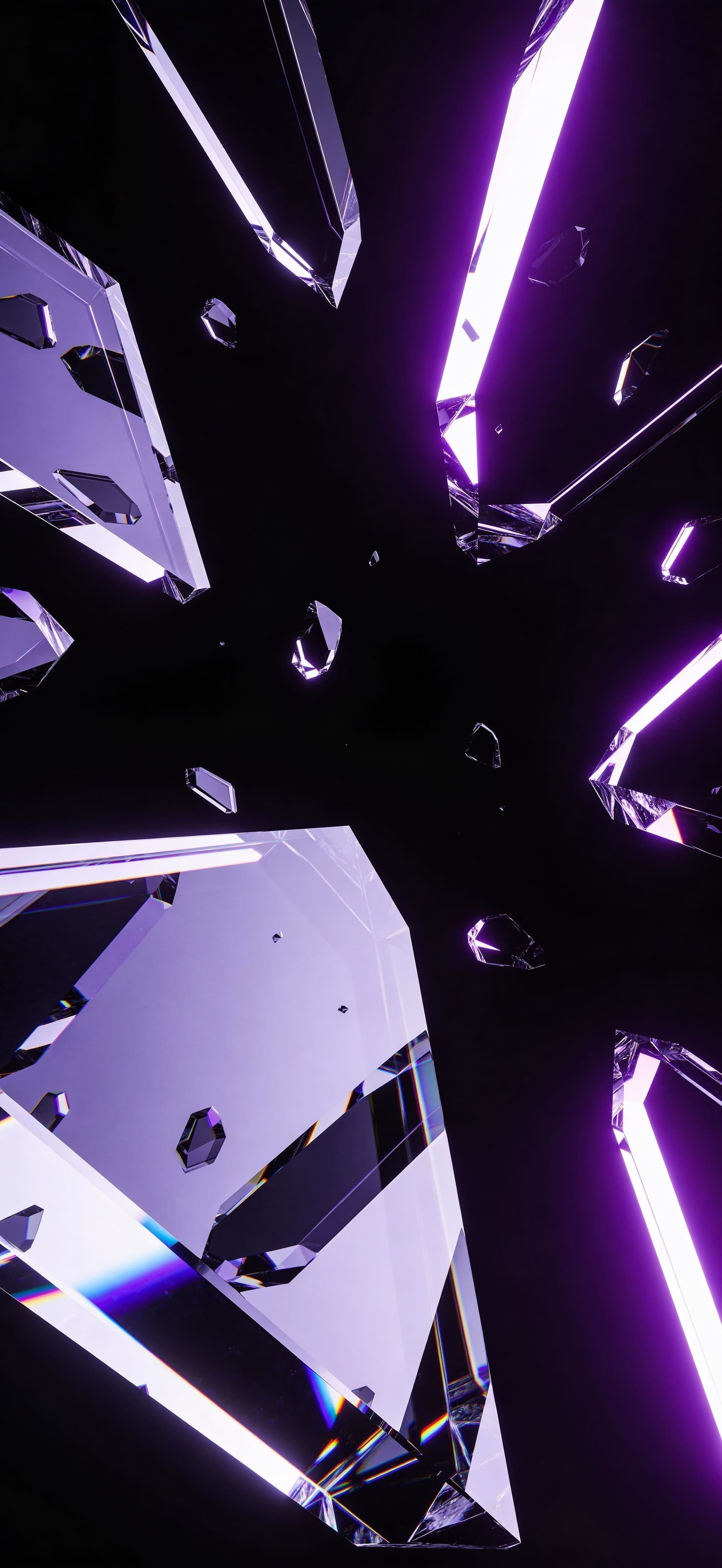 Purple Crystal Shards - Pro phone wallpaper