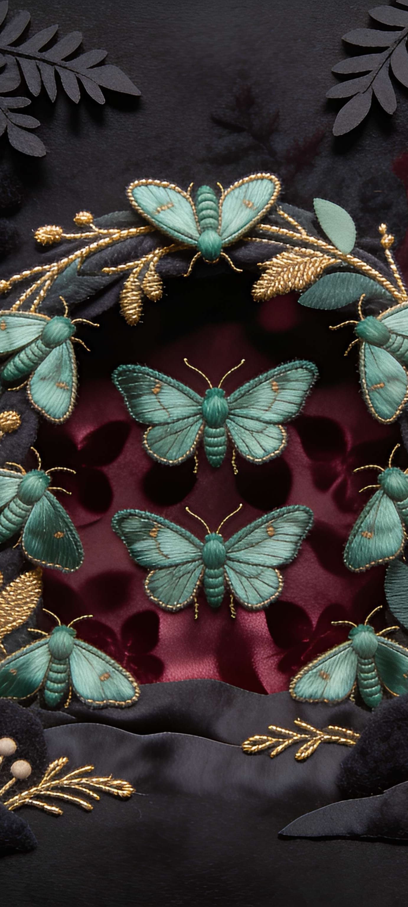 Forest Moth Tapestry - free phone wallpaper