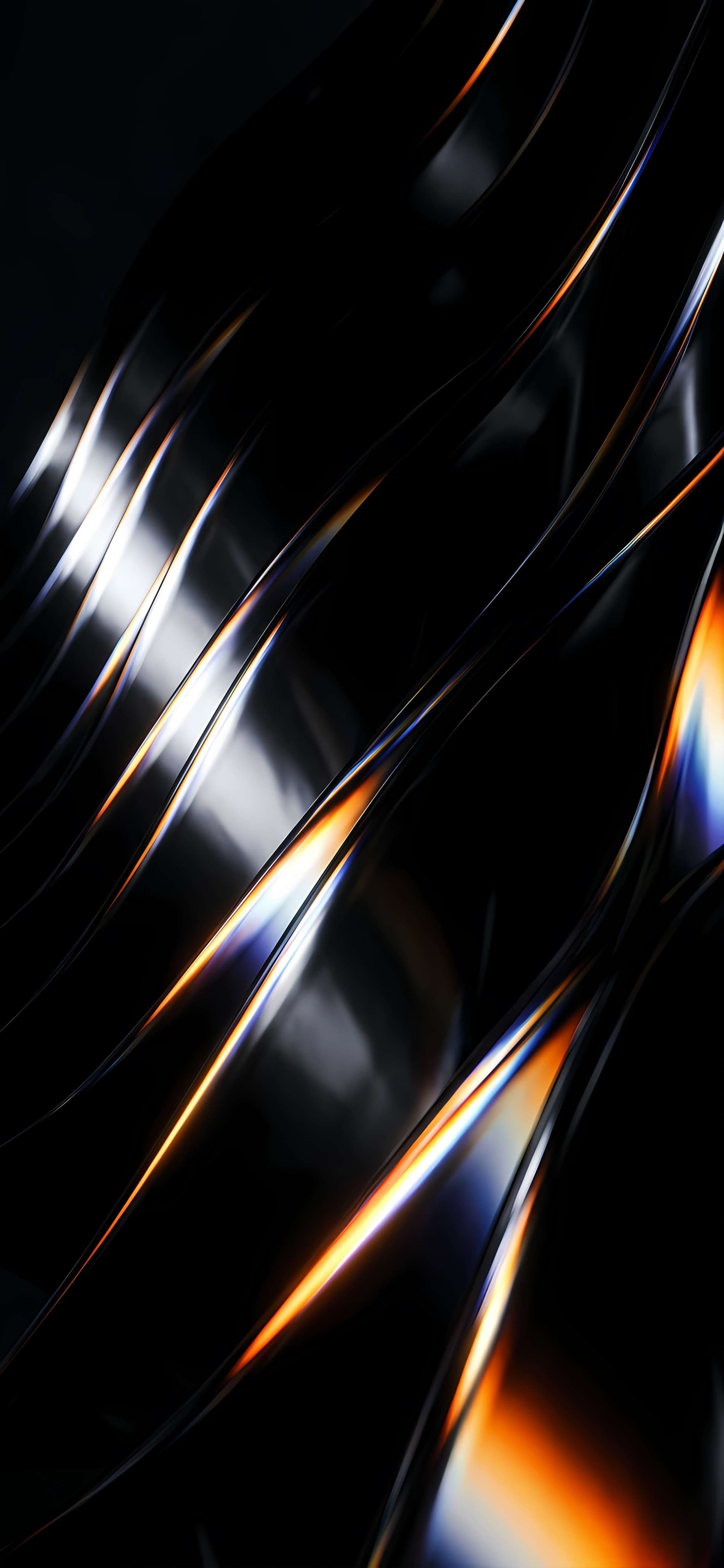 Metallic Light Waves - Pro phone wallpaper