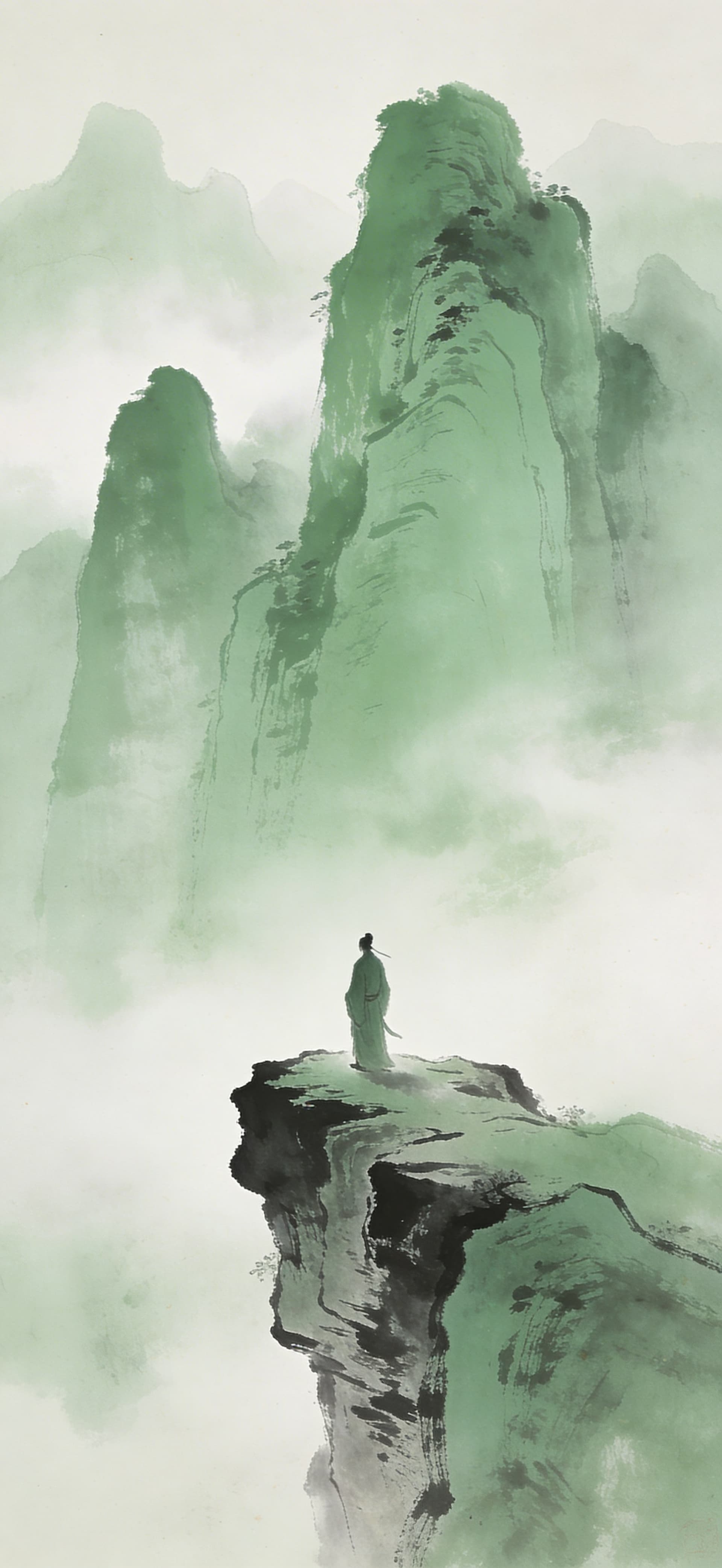 Misty Mountain Peak - free phone wallpaper