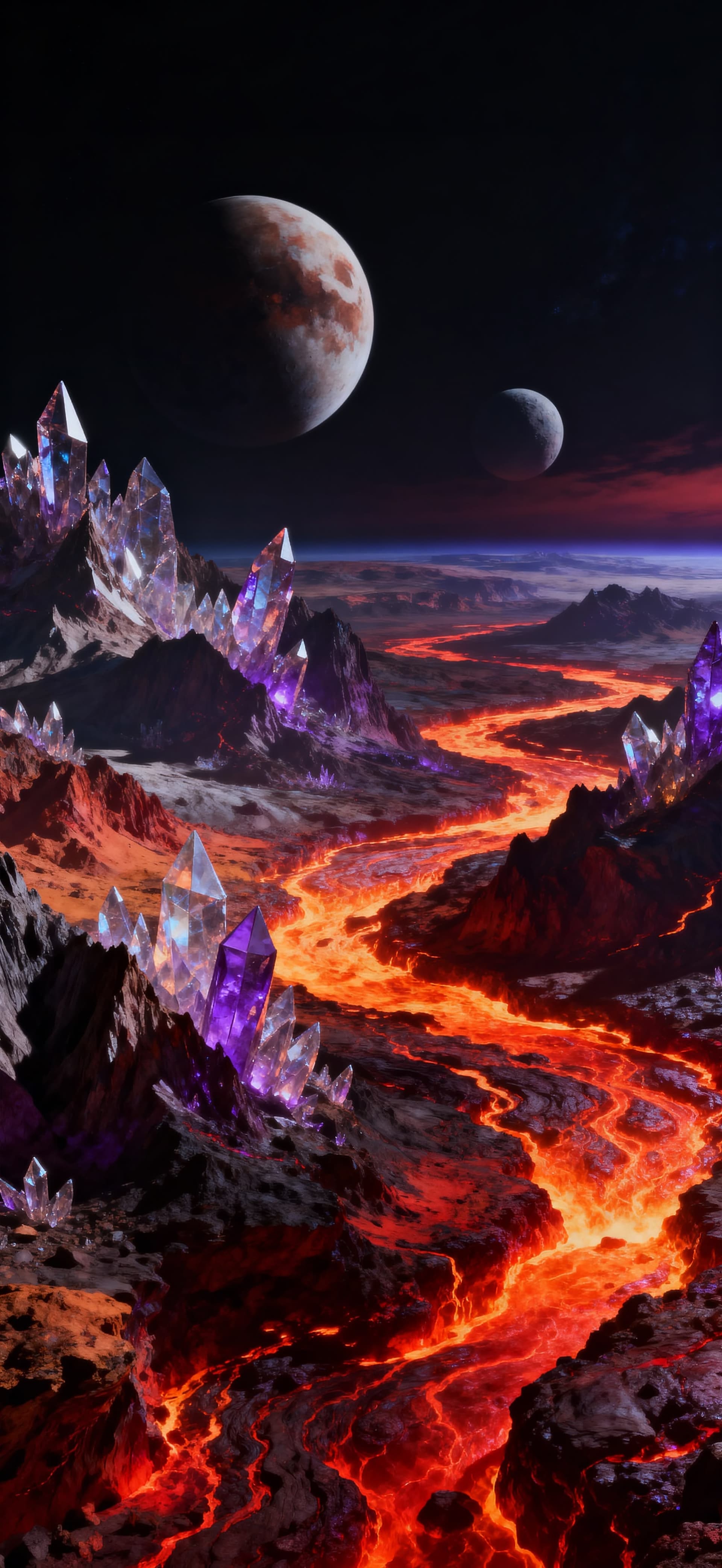 Crystal Lava Valley 3 - free phone wallpaper