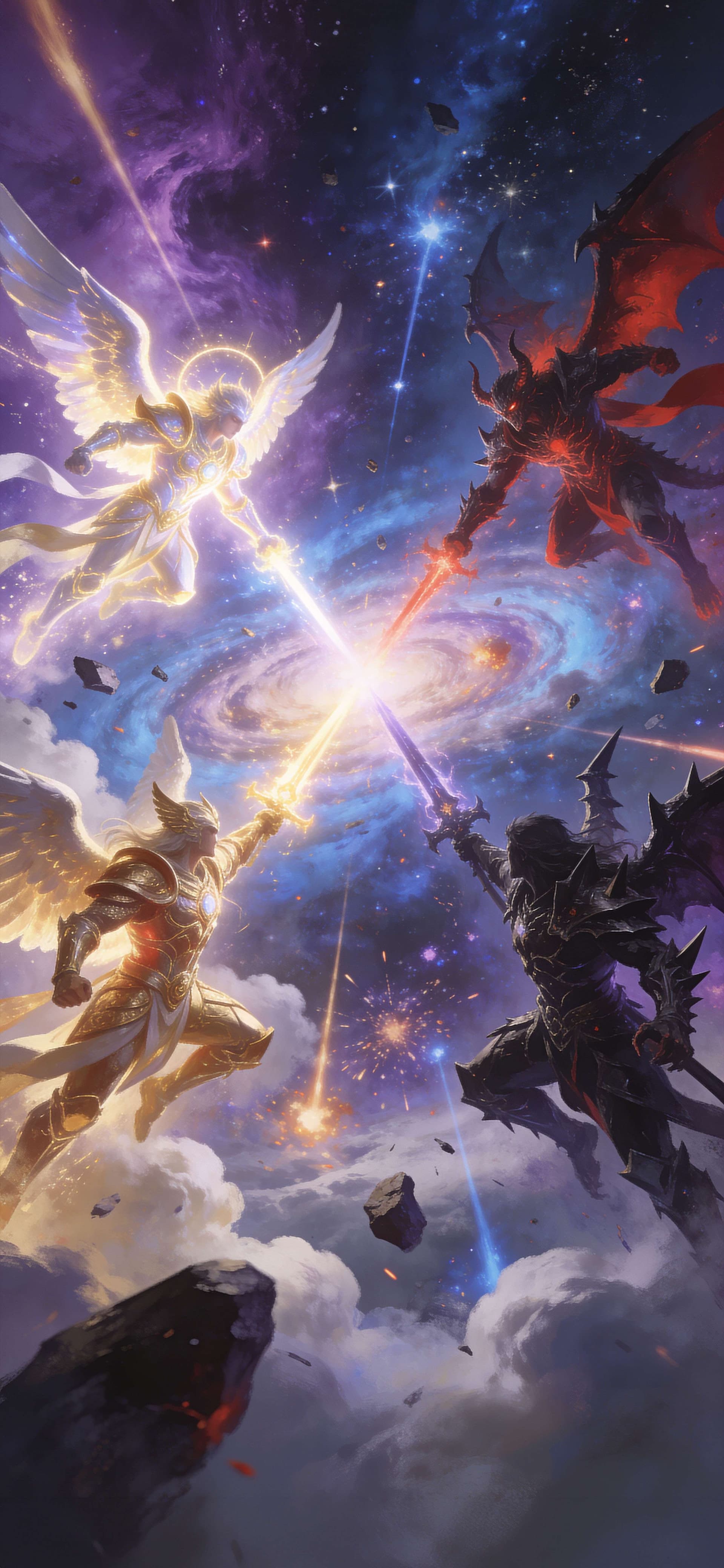 Cosmic Divine War - free phone wallpaper