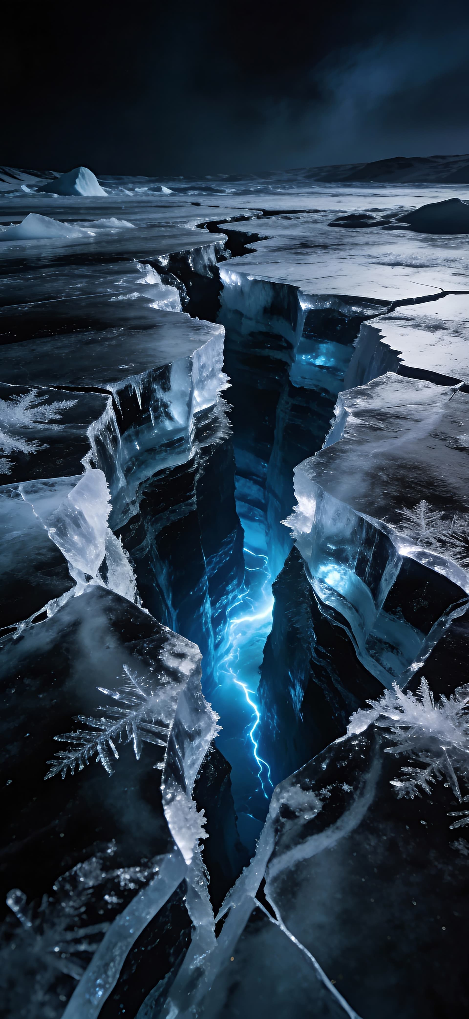 Frozen Lightning Rift - Pro phone wallpaper