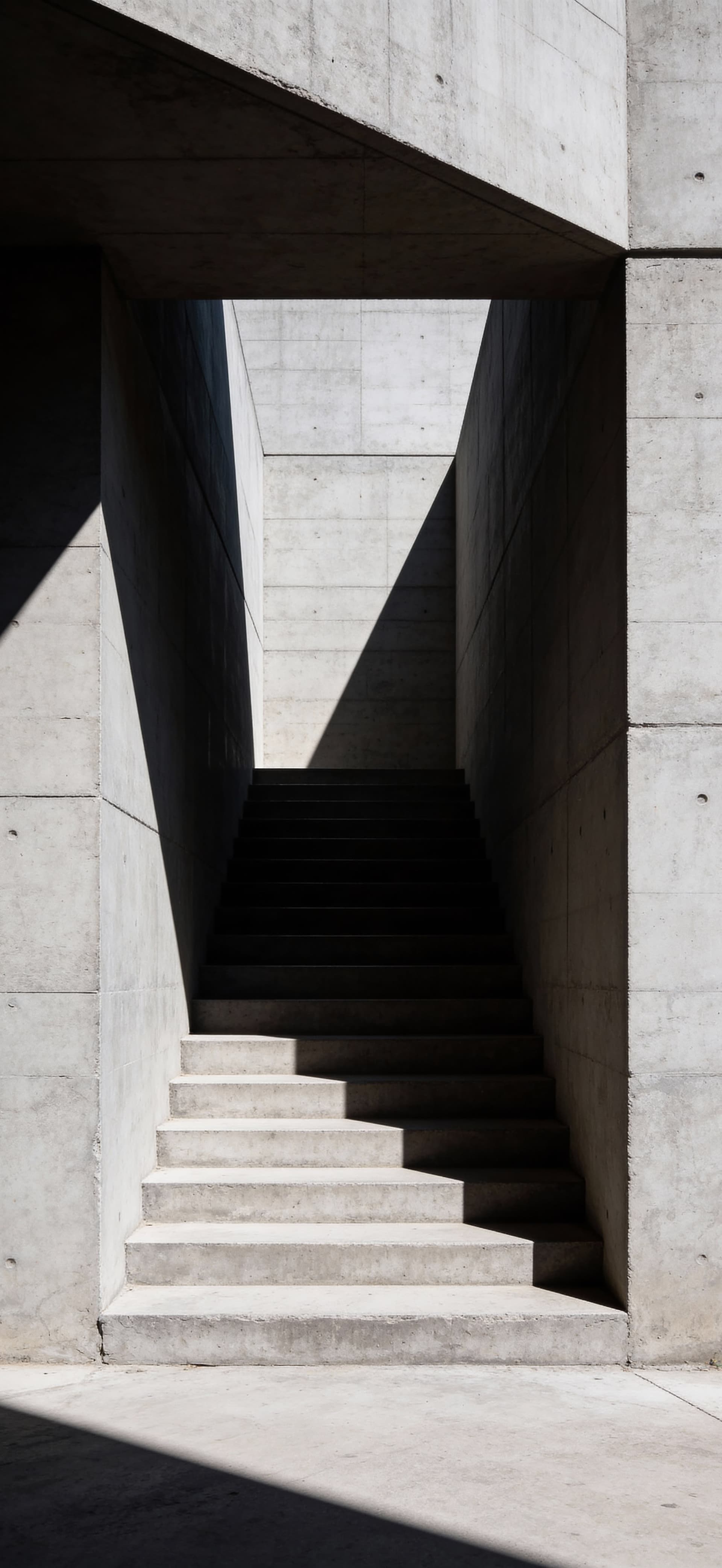 Concrete Stairway Shadow - free phone wallpaper