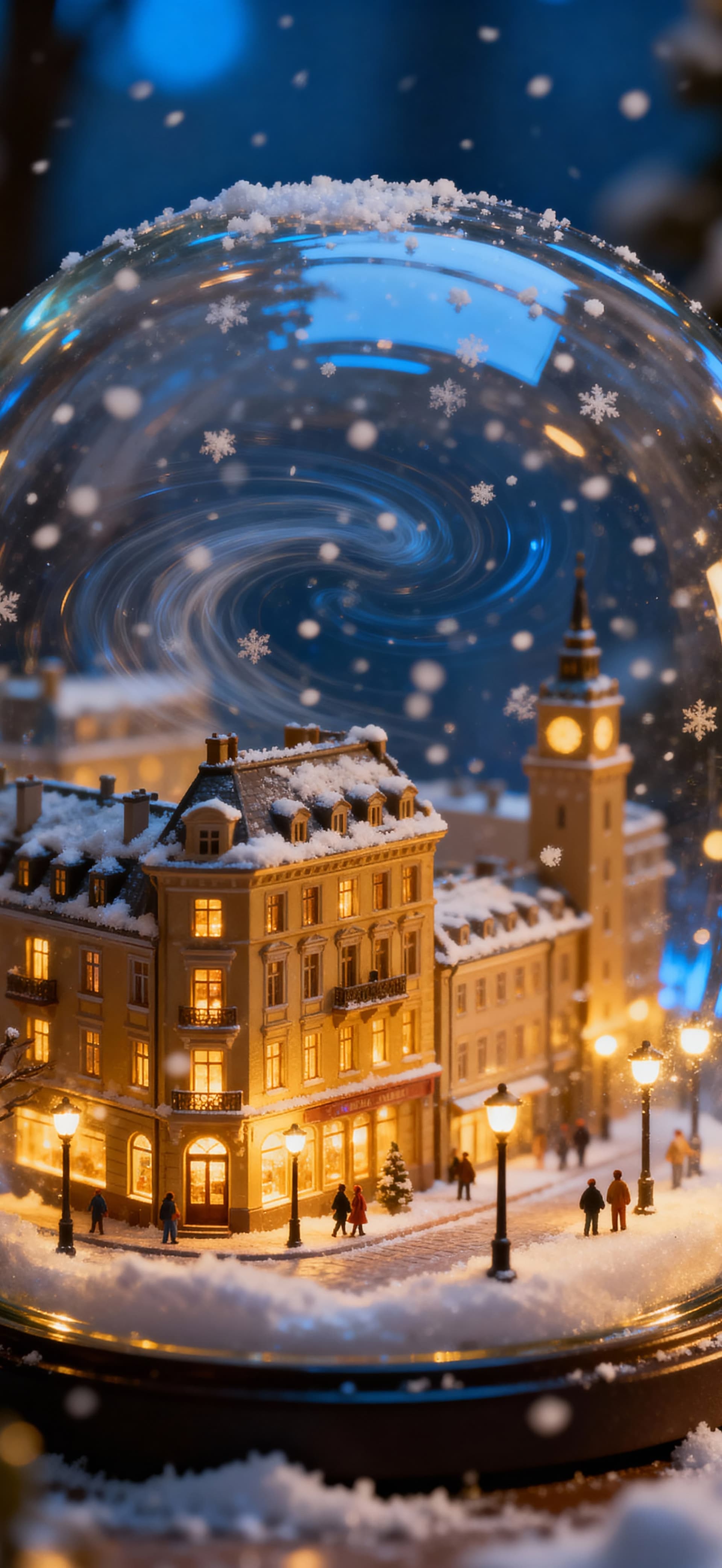 Snowglobe City Lights 1 - free phone wallpaper