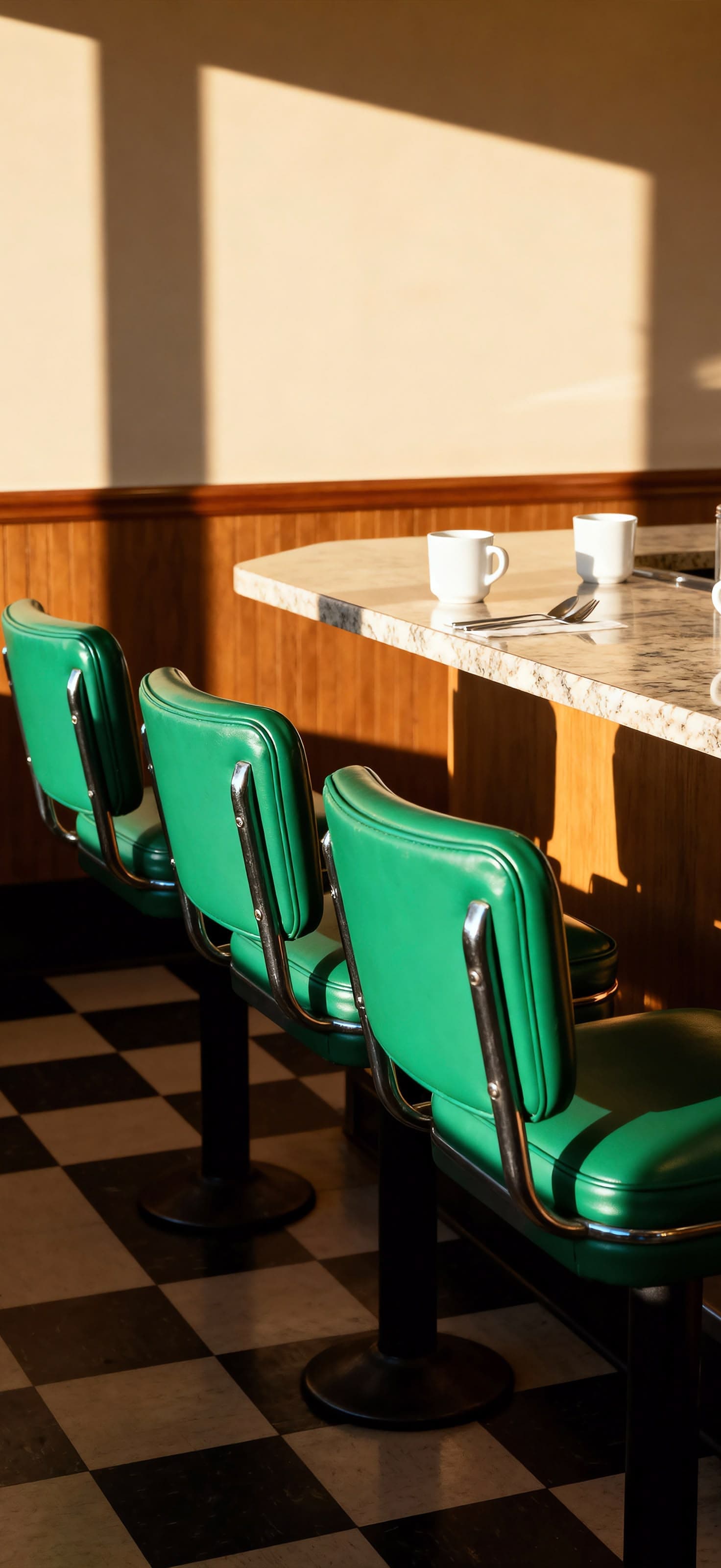 Retro Diner Stools 3 - free phone wallpaper