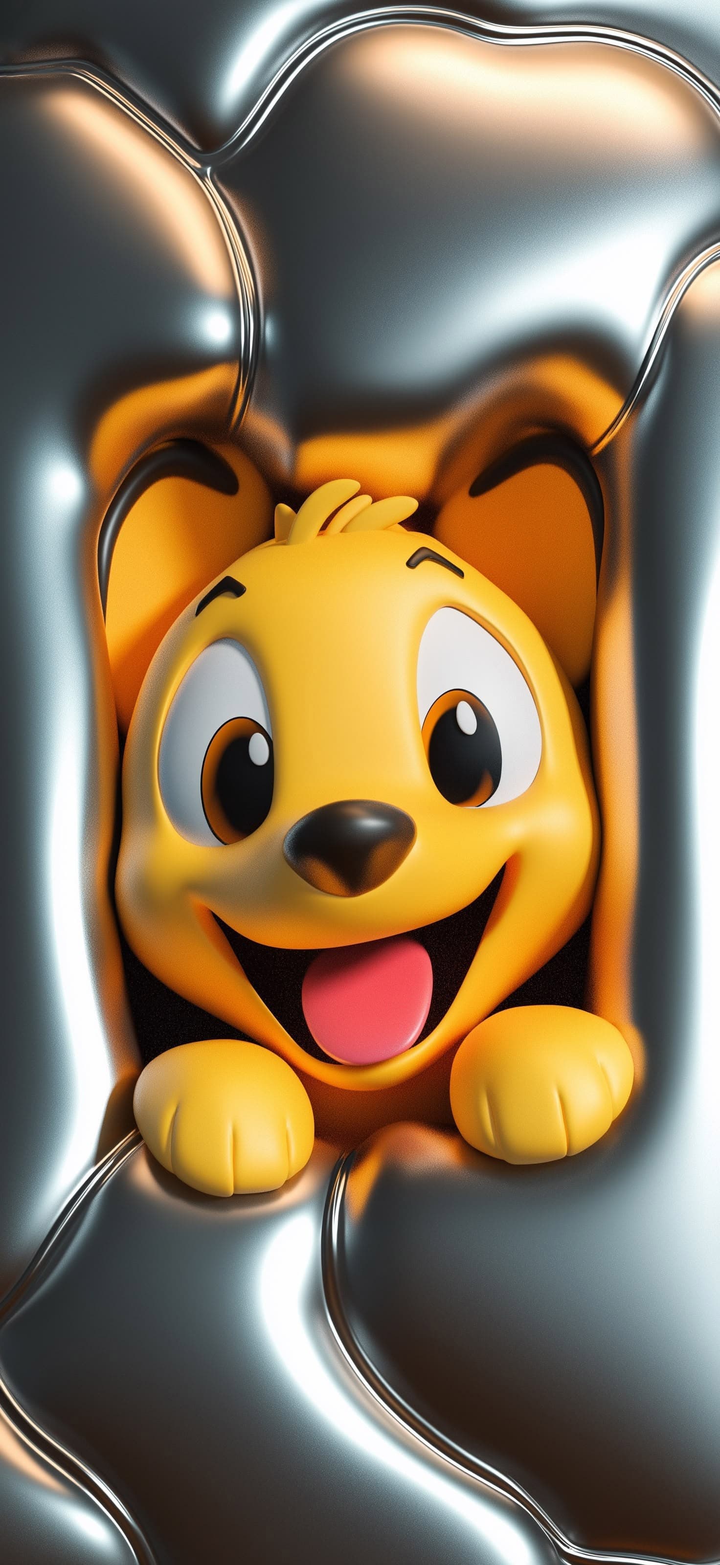 Peeking Pup - Pro phone wallpaper