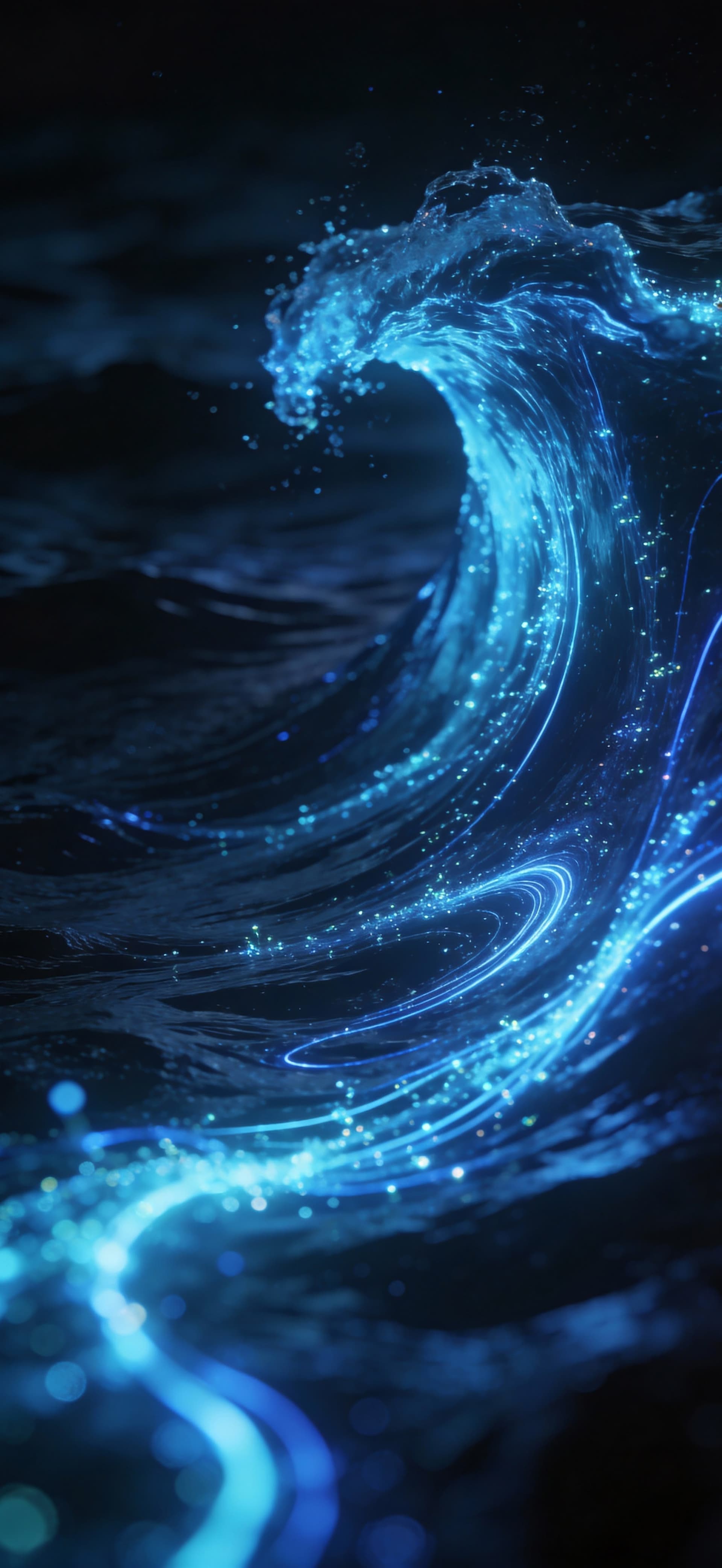 Electric Ocean Wave - Pro phone wallpaper