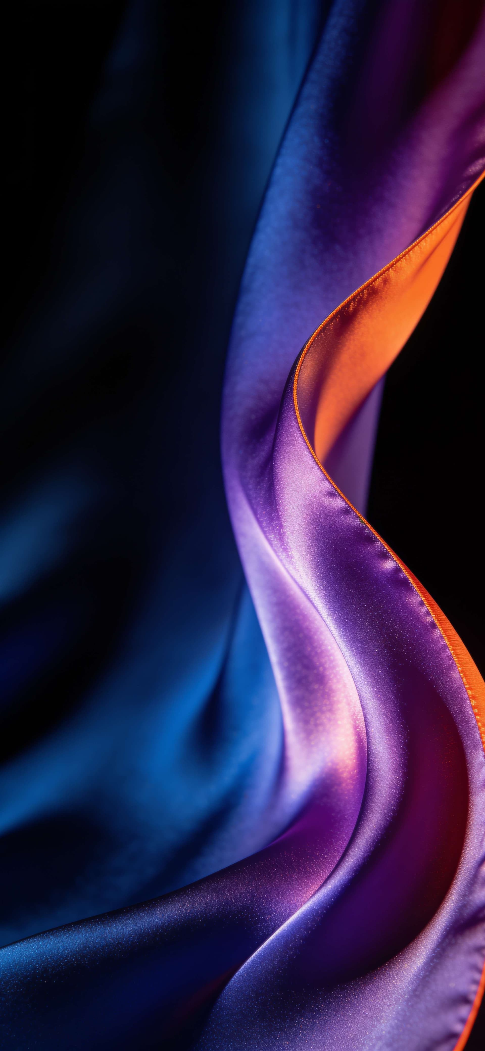 Silky Neon Waves - free phone wallpaper