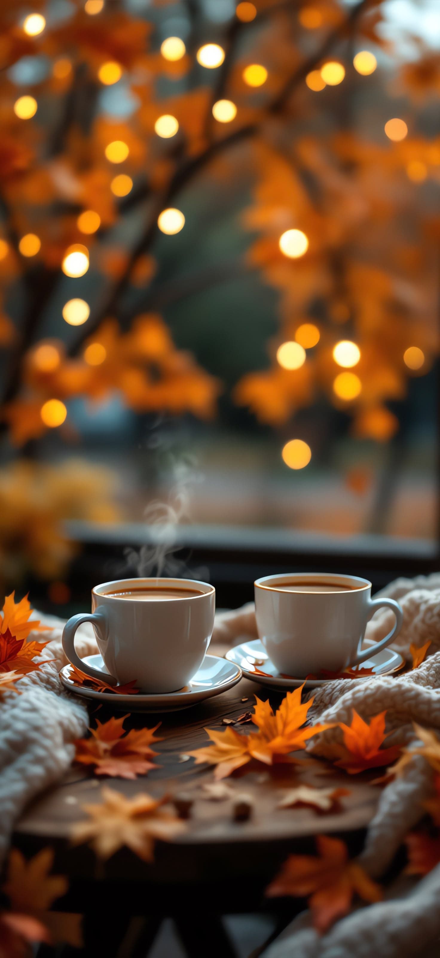 Autumn Coffee Glow 3 - free phone wallpaper