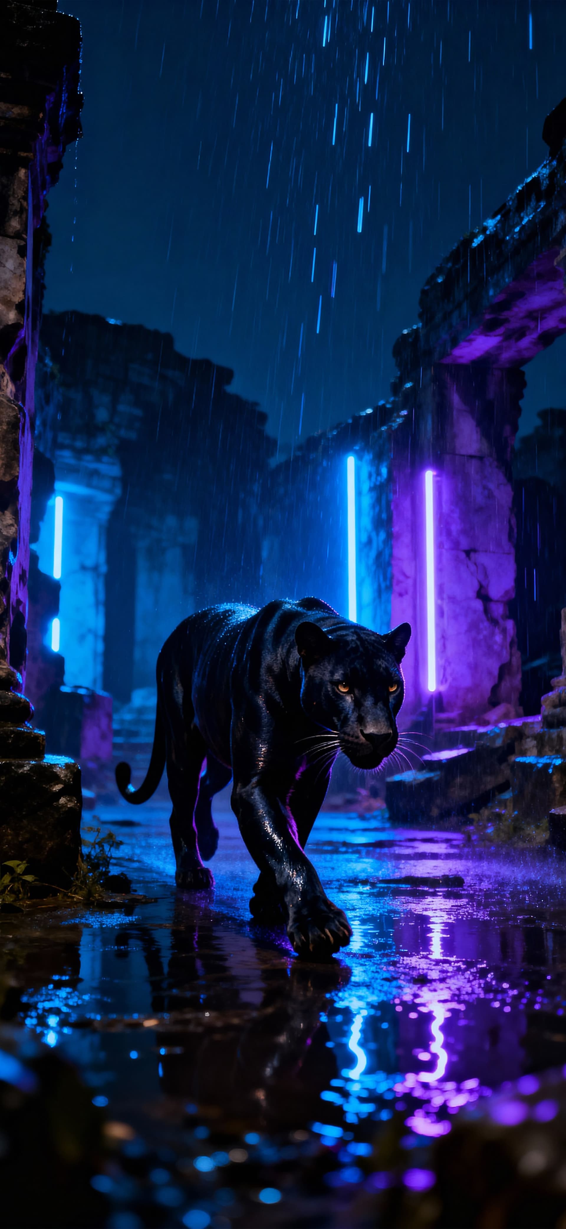 Neon Night Predator 3 - Pro phone wallpaper