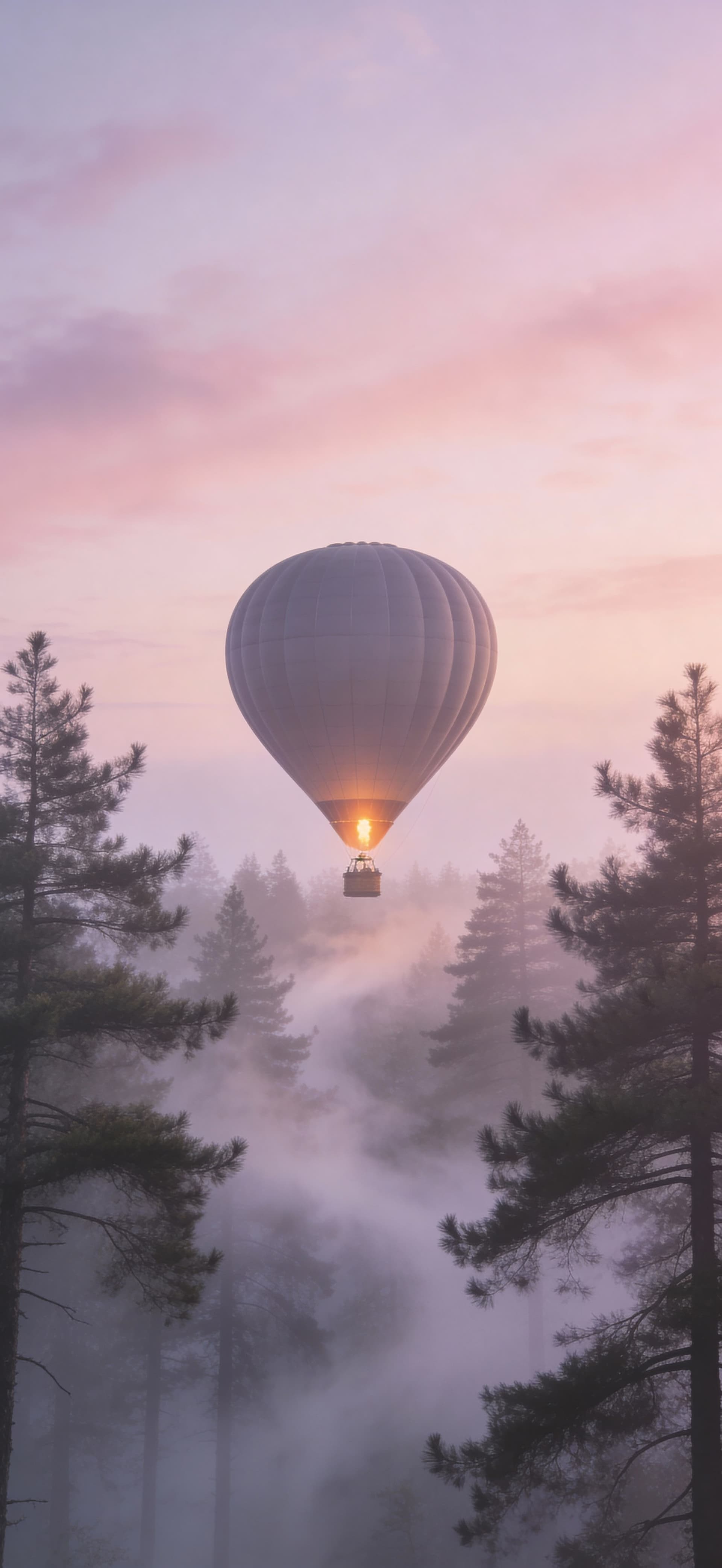 Balloon Misty Sunrise - free phone wallpaper