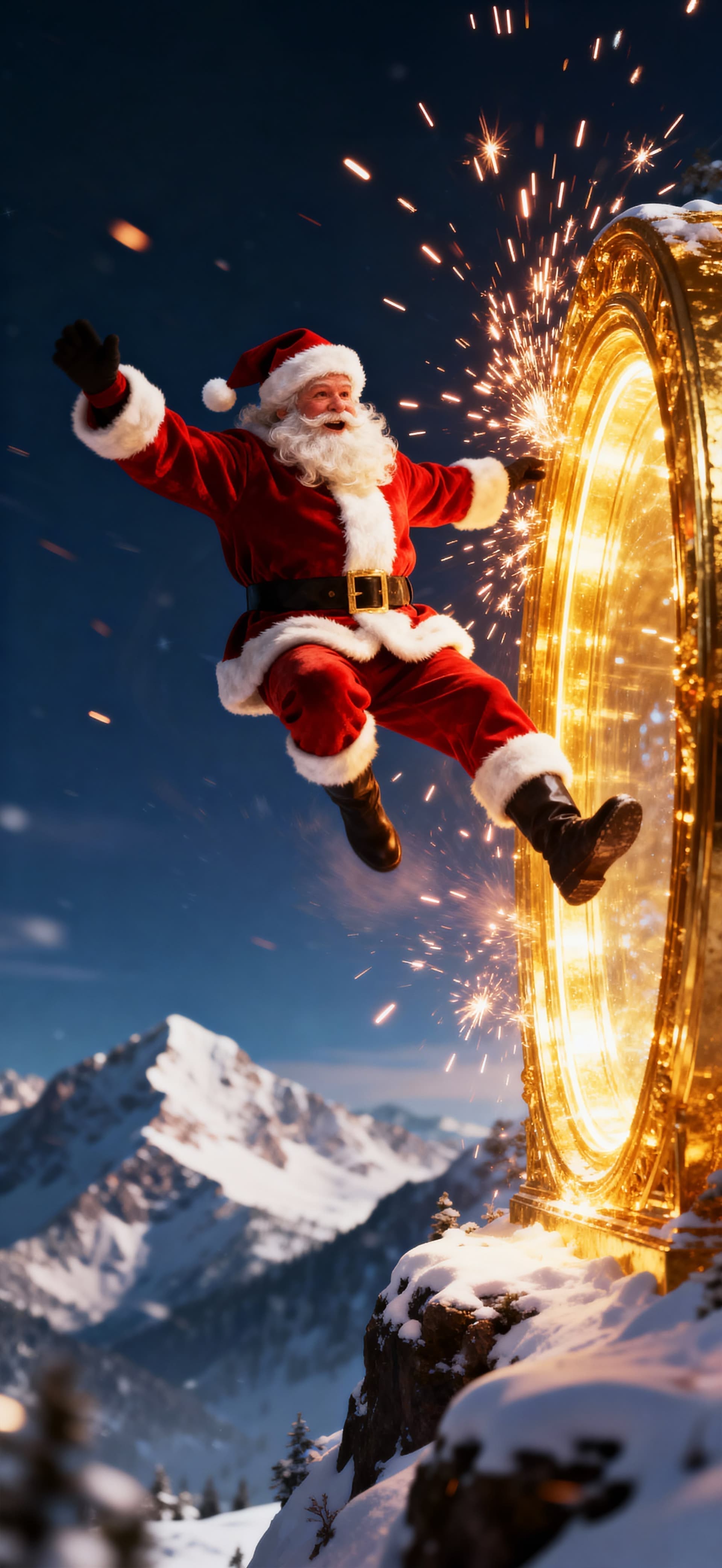Santa's Journey 7 - free phone wallpaper