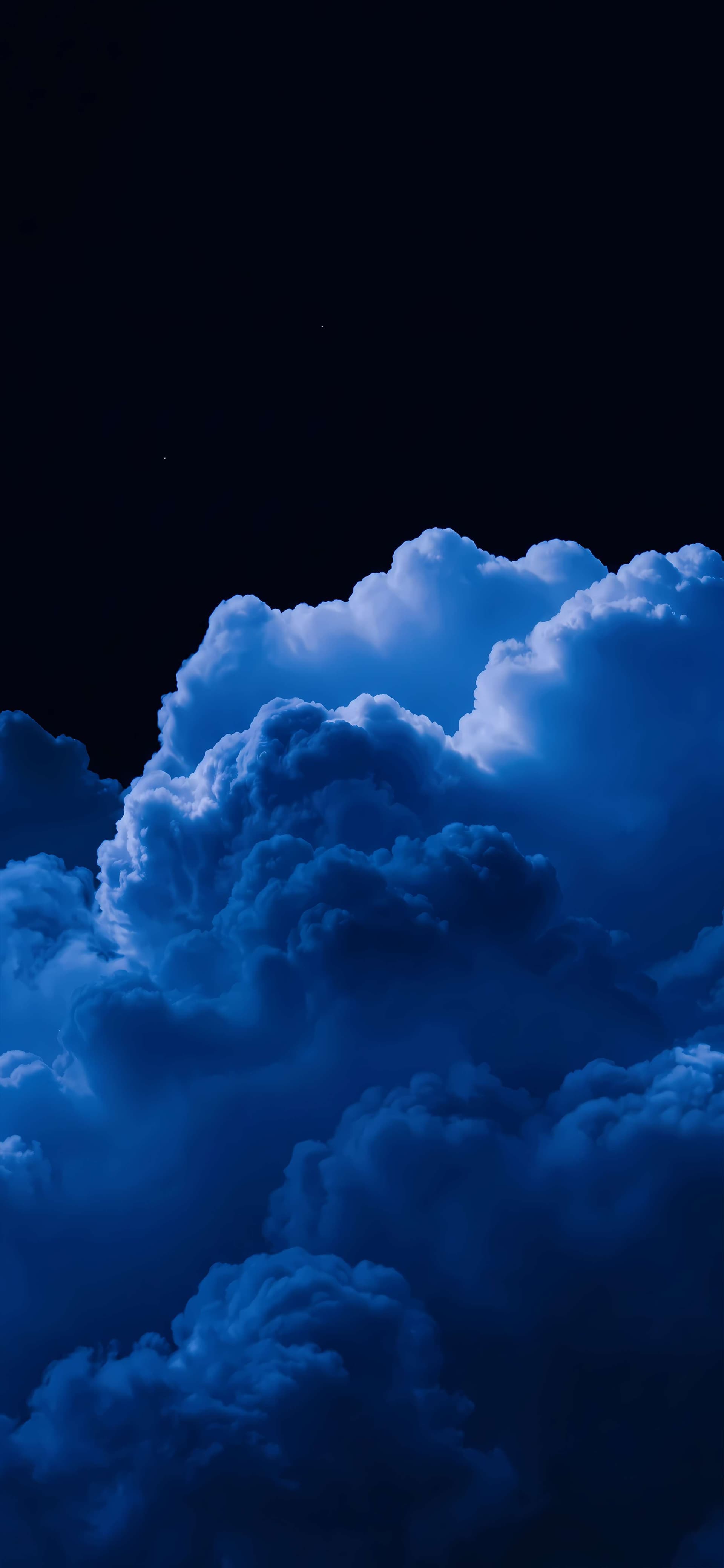 Midnight Blue Clouds - Pro phone wallpaper