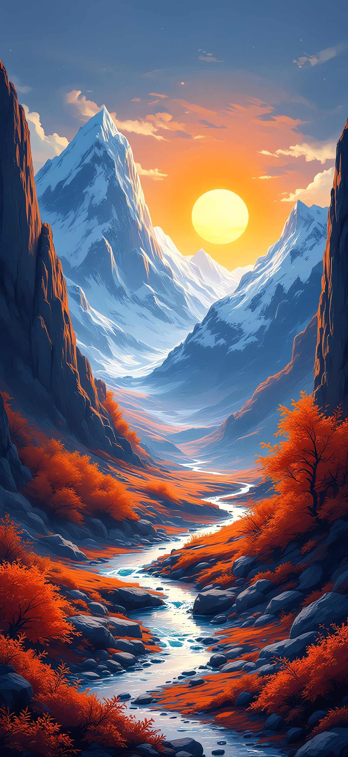 Amberflare Valley 2 - free phone wallpaper