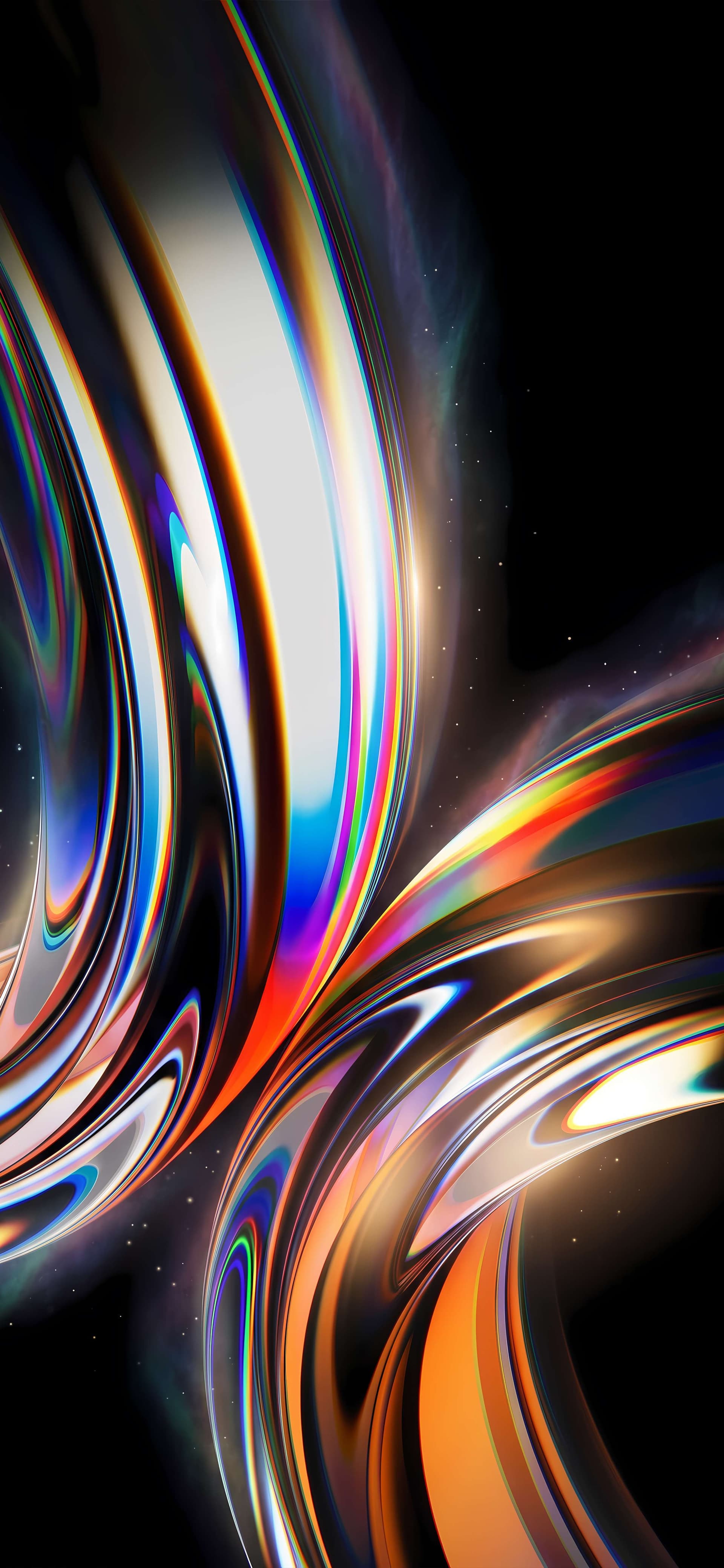 Vibrant Light Trails - Pro phone wallpaper