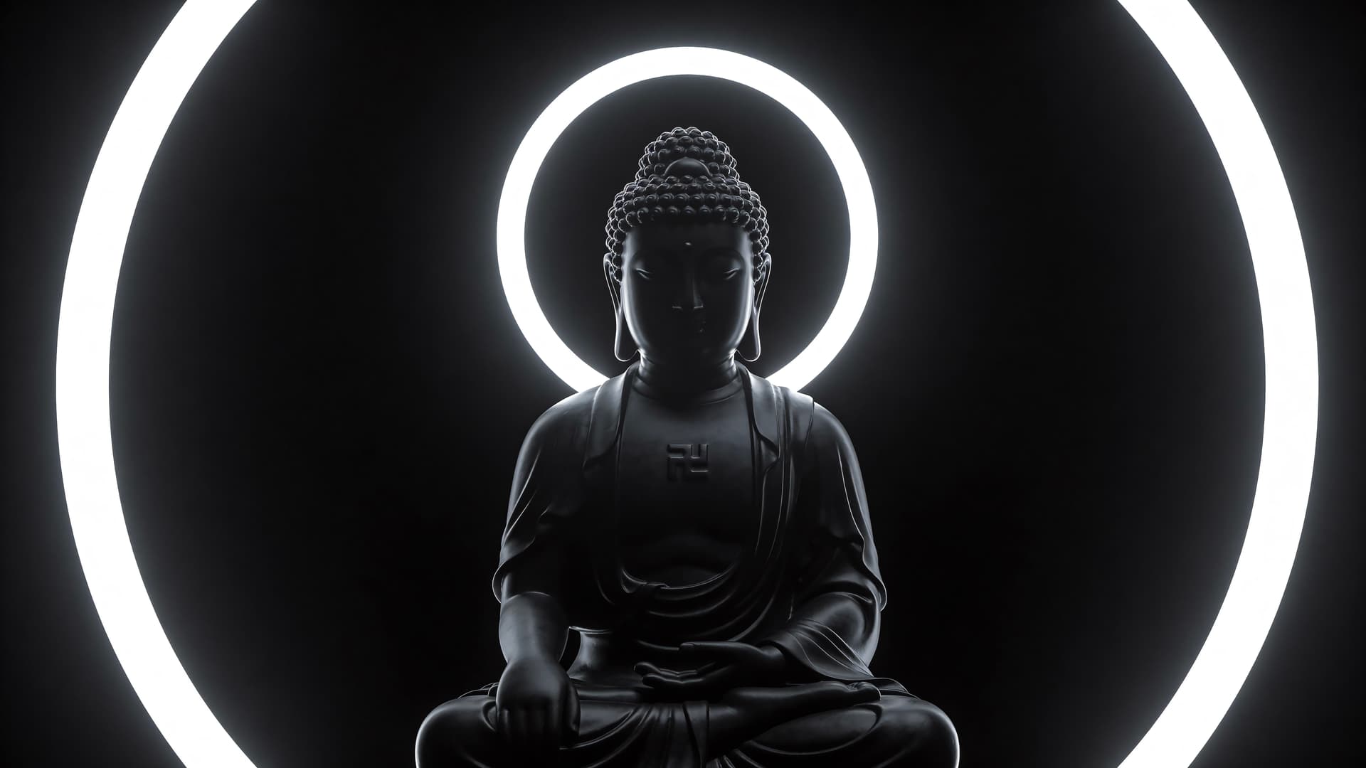 Enlightened Buddha Statue - free desktop wallpaper
