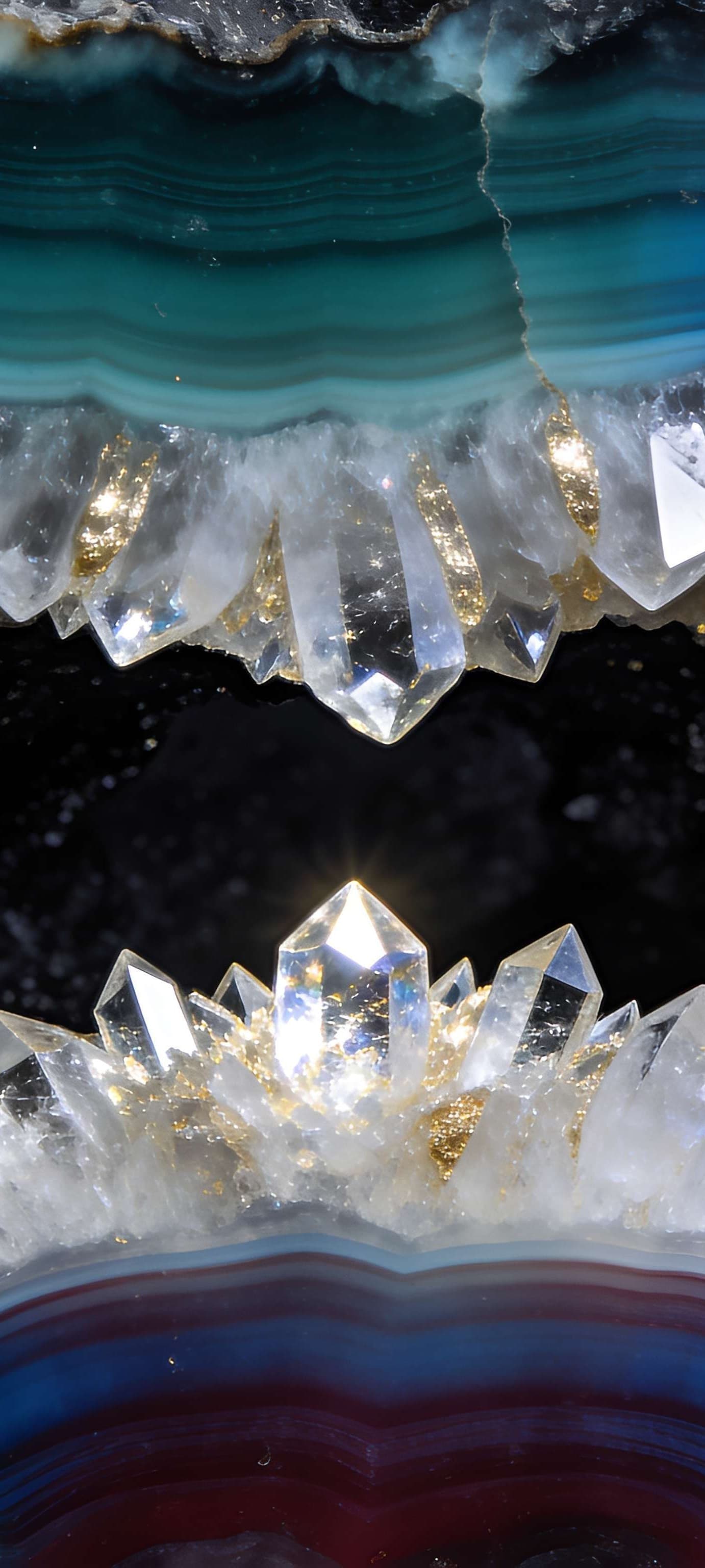 Crystal Geode Core - Pro phone wallpaper