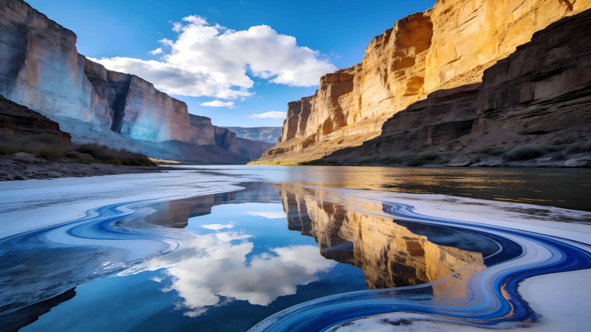 Canyon River Reflection - Pro desktop wallpaper