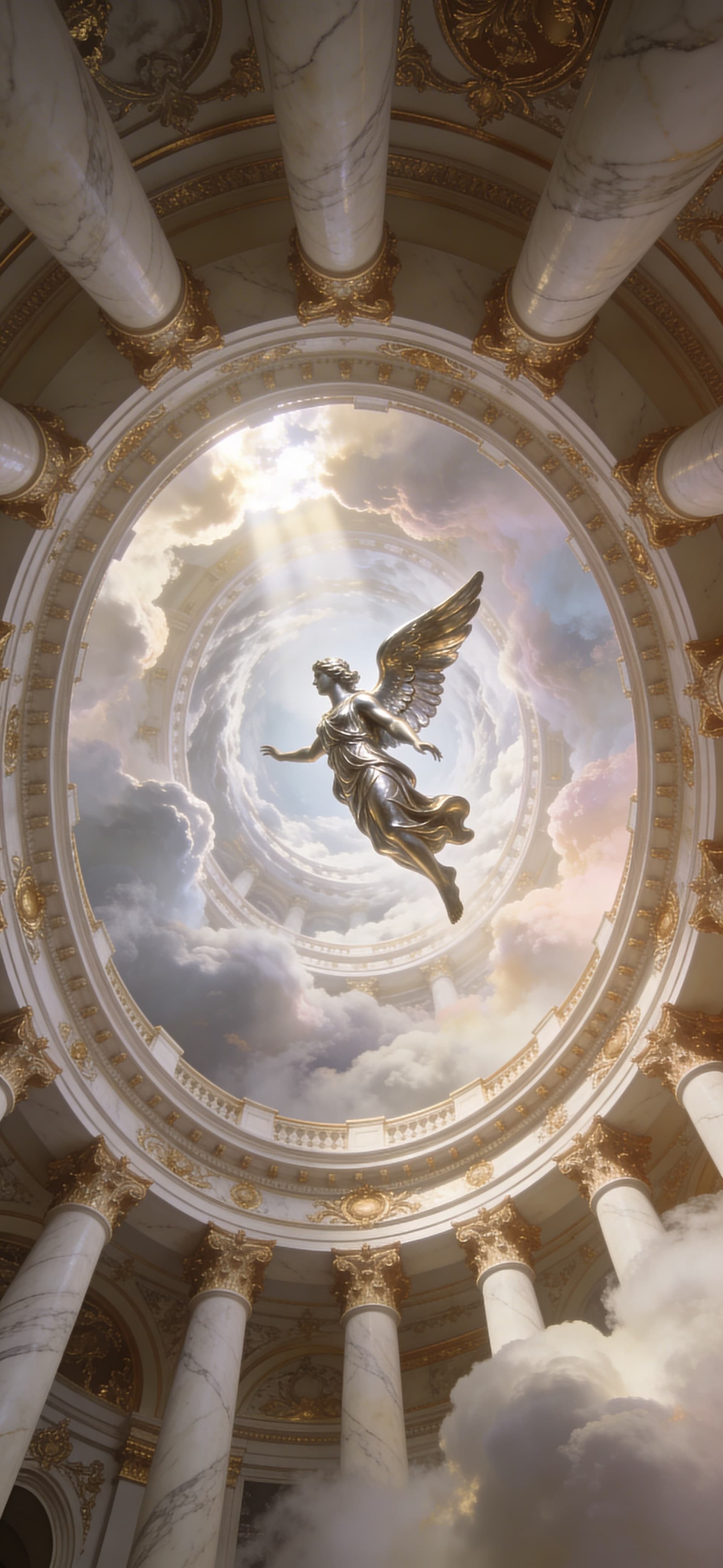 Heavenly Angel Ascent - Pro phone wallpaper