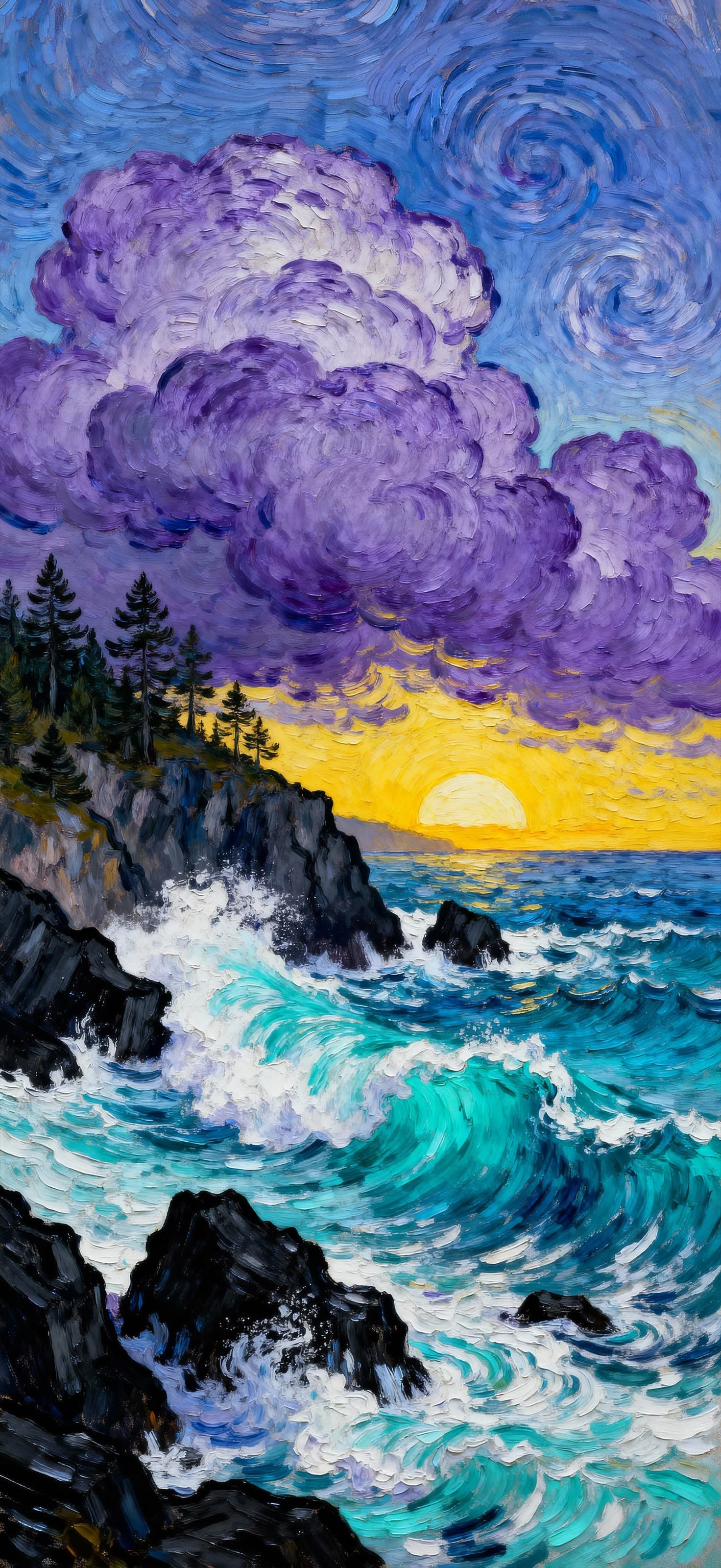 Storm Over the Coast 3 - Pro phone wallpaper
