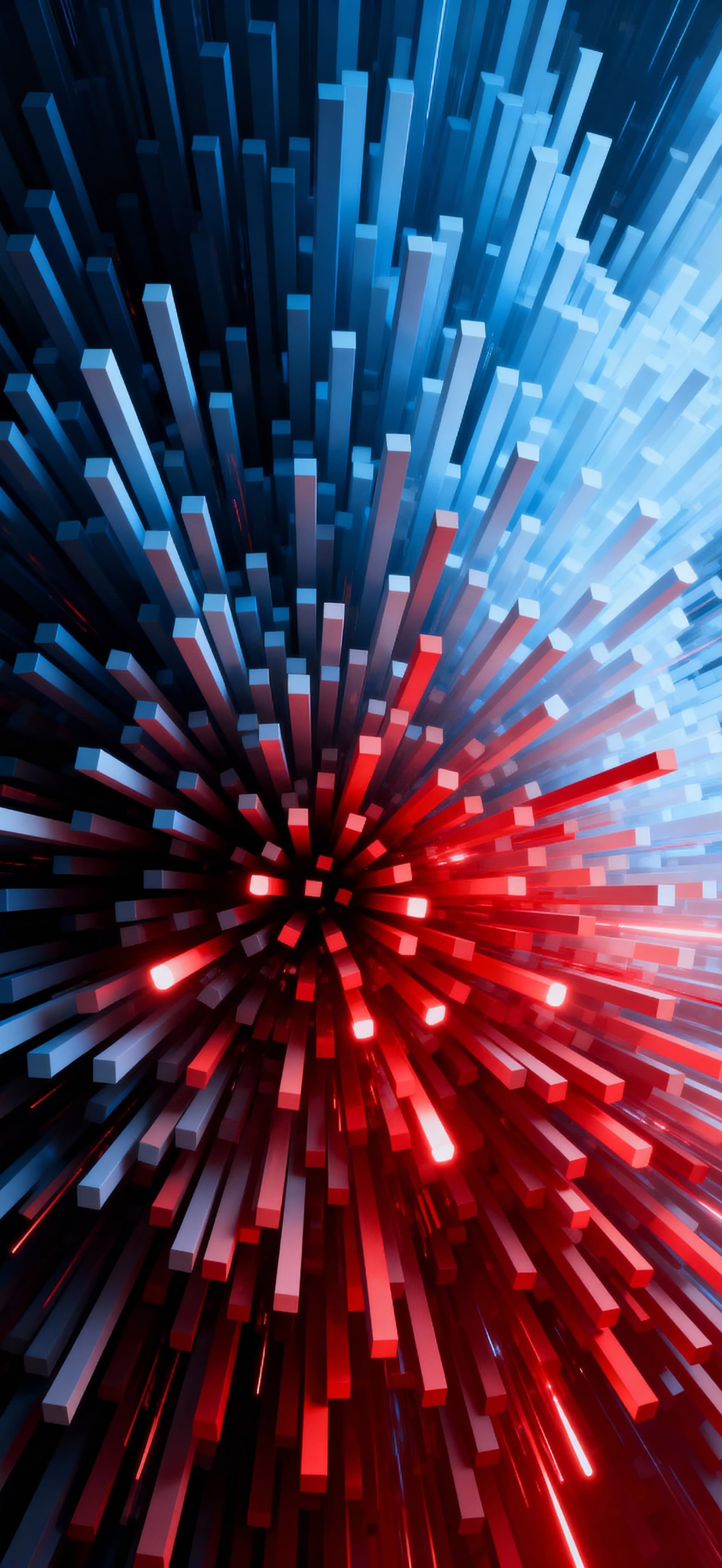 Neon Vector Burst 2 - free phone wallpaper