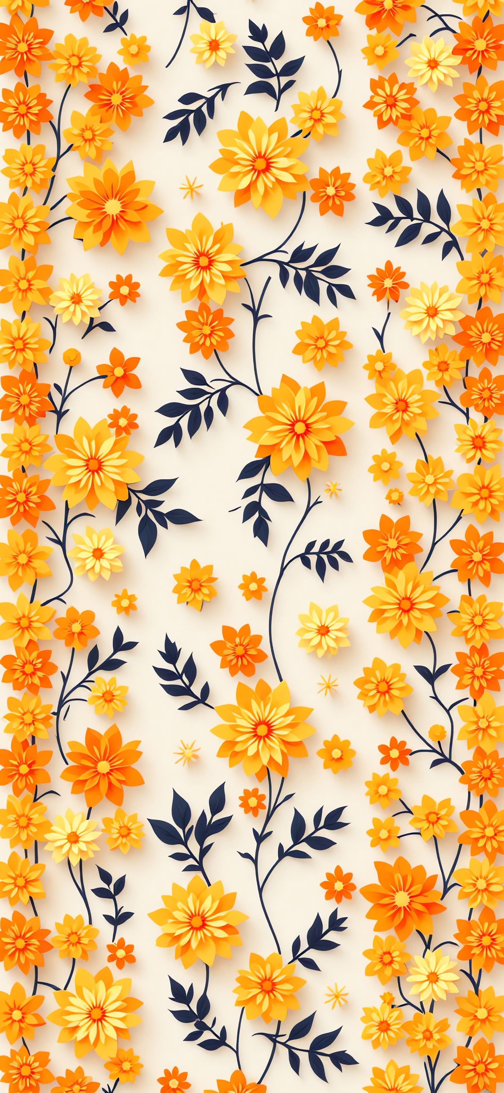 Floral Rangoli - free phone wallpaper