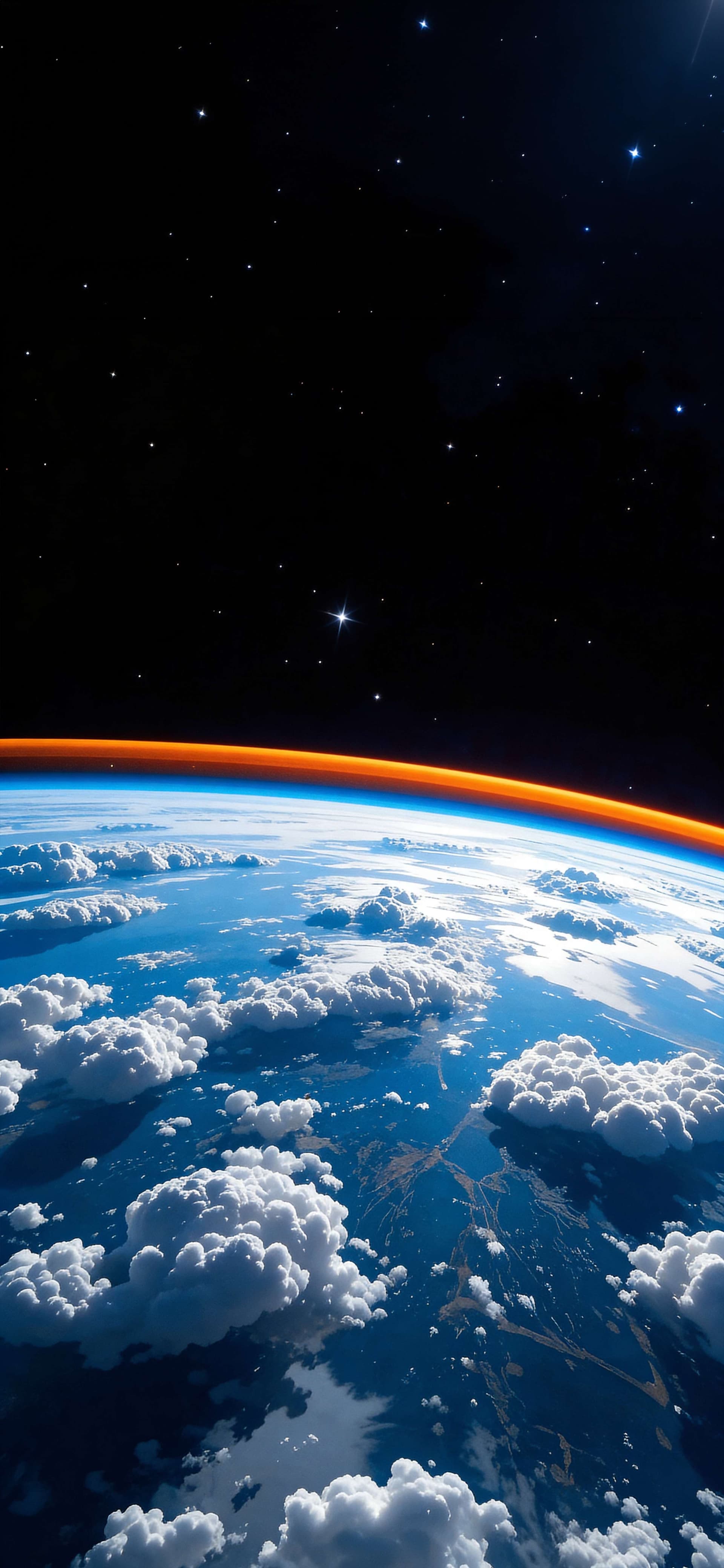 Earth's Cosmic Glow - Pro phone wallpaper