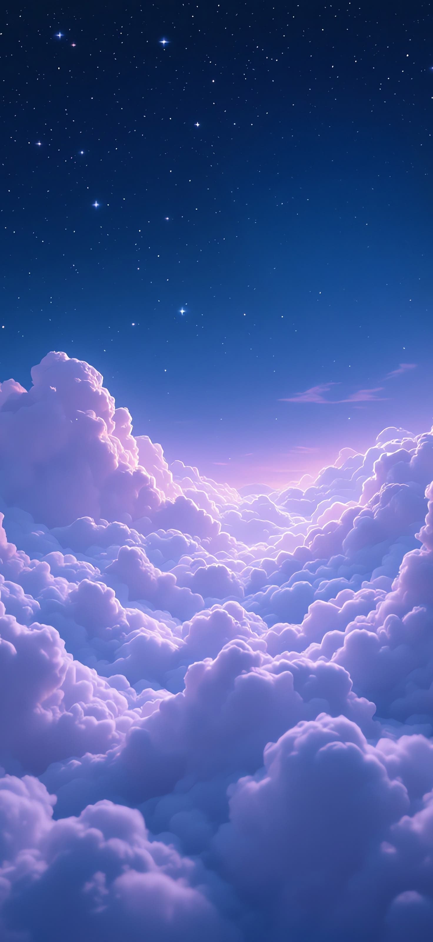 Night Purple Clouds 3 - free phone wallpaper